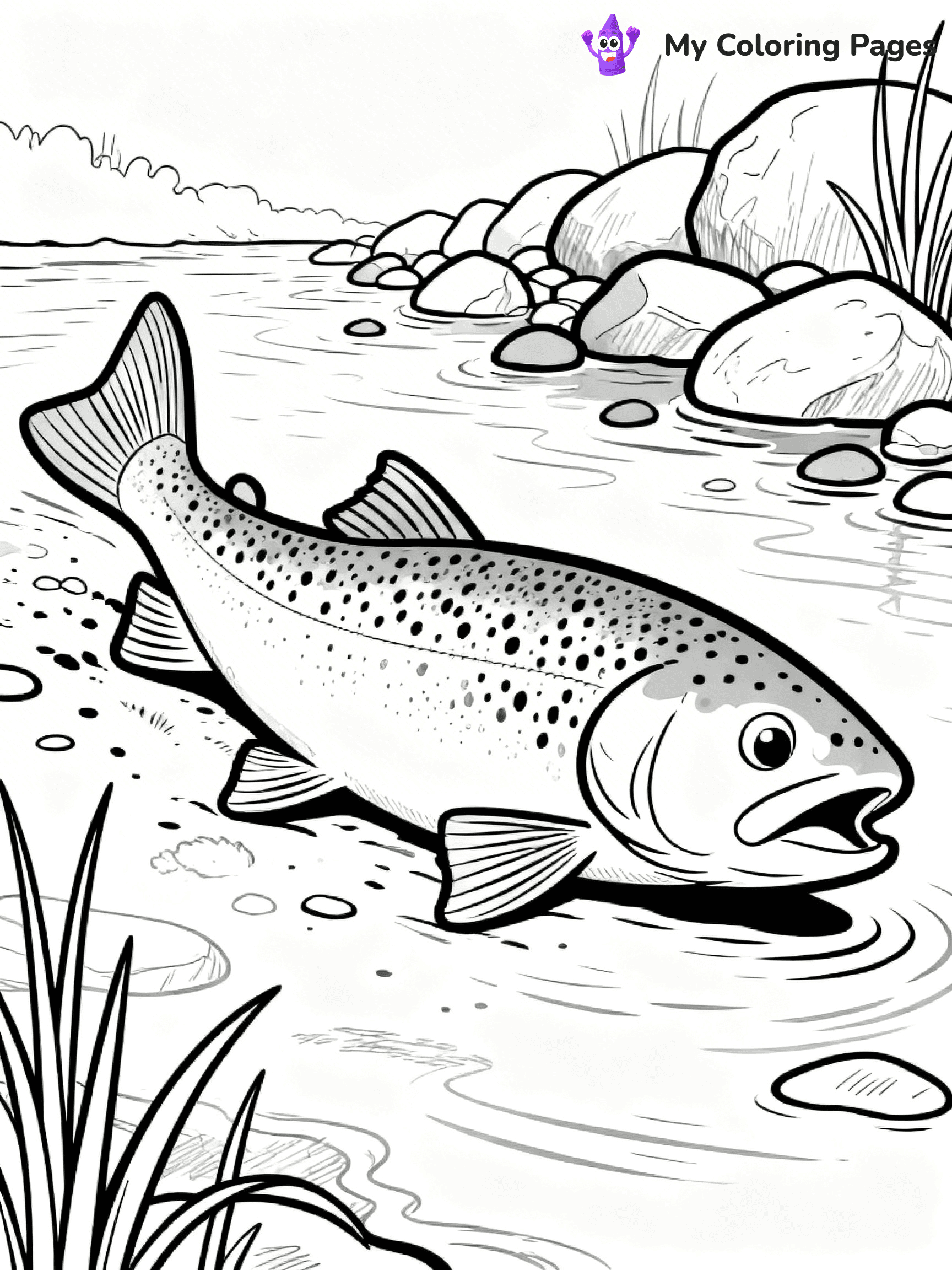 Trout Coloring Pages - 21