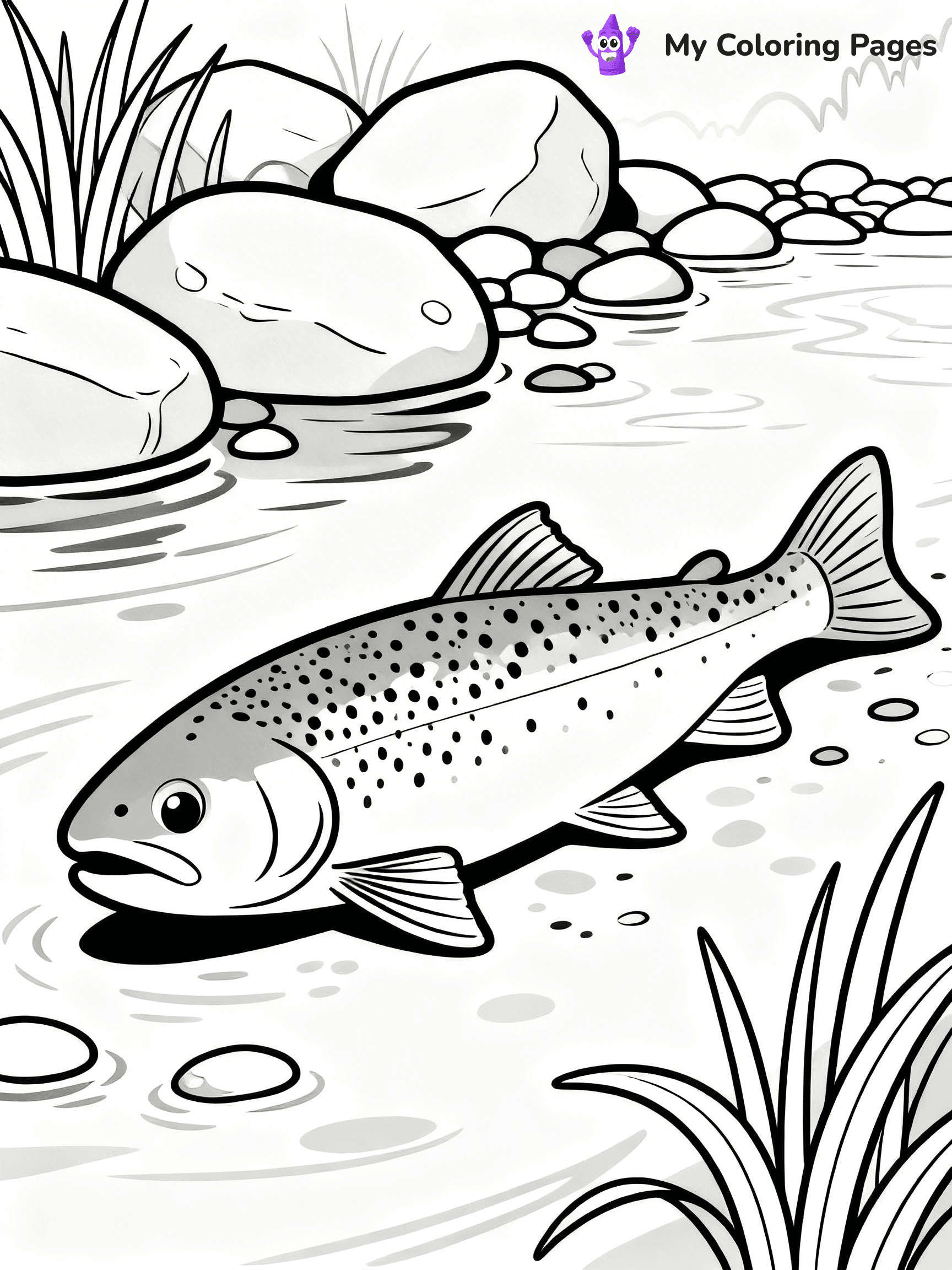 Trout Coloring Pages - 20