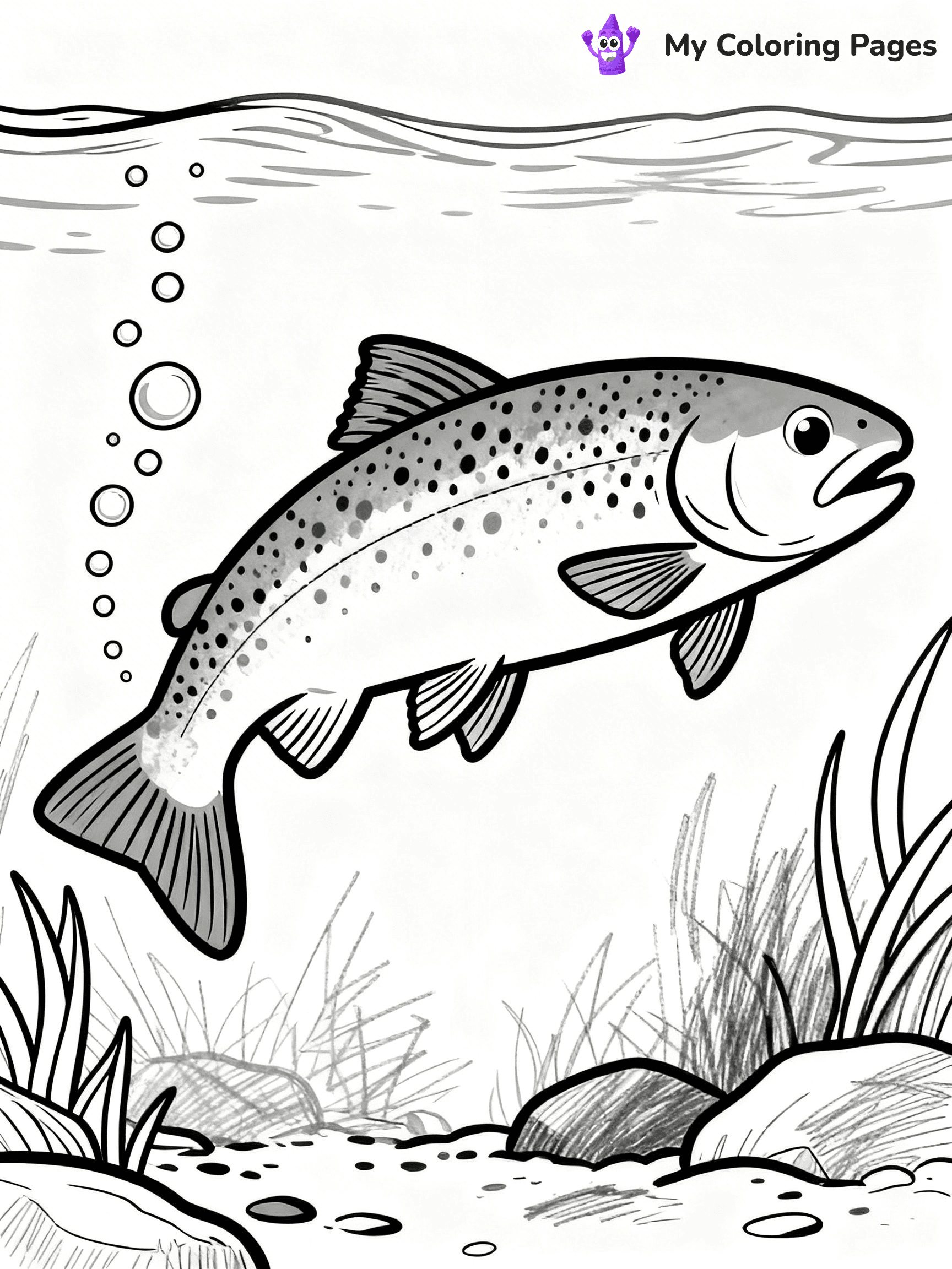 Trout Coloring Pages - 13