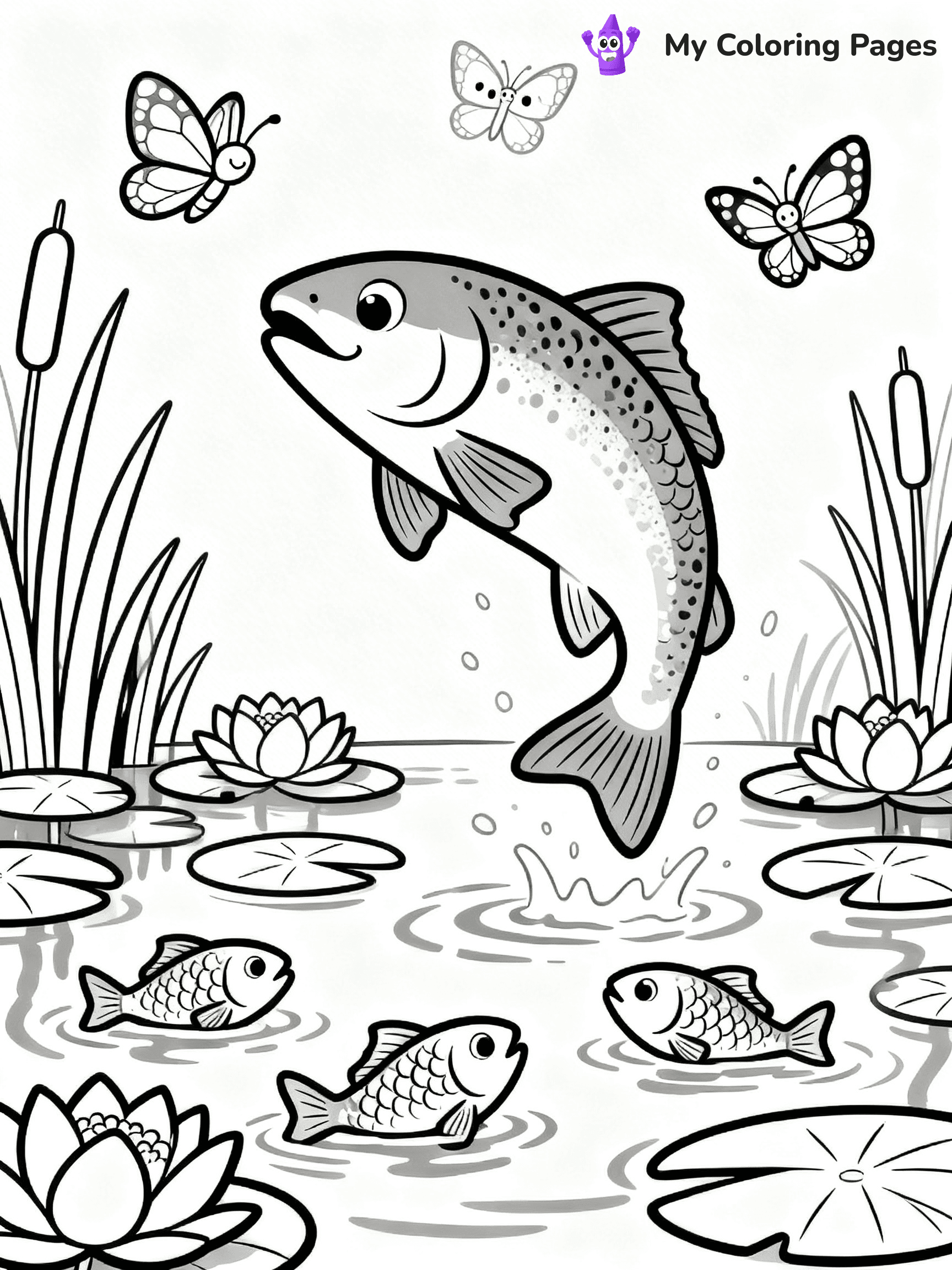 Trout Coloring Pages - 12