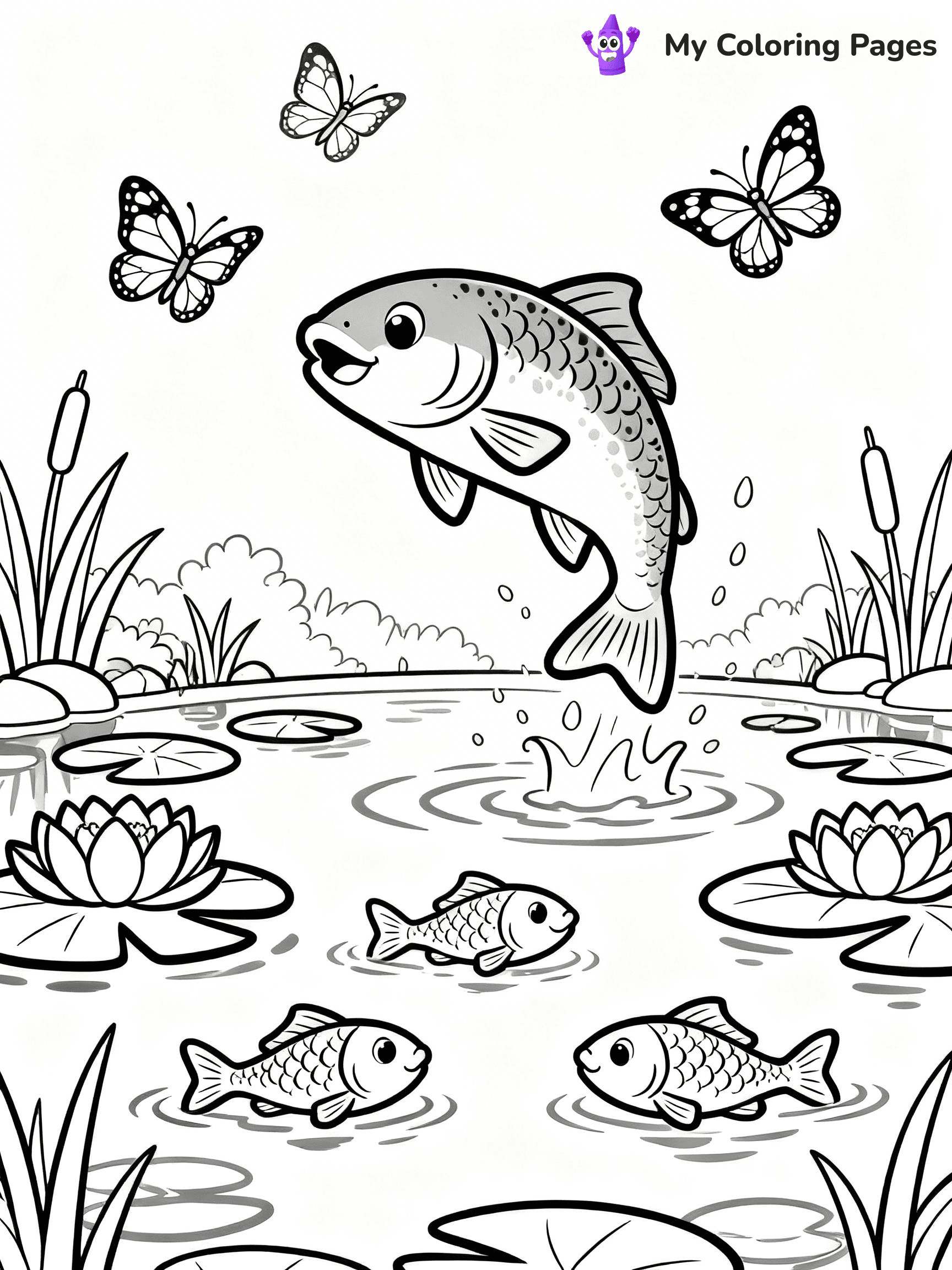 Trout Coloring Pages - 11