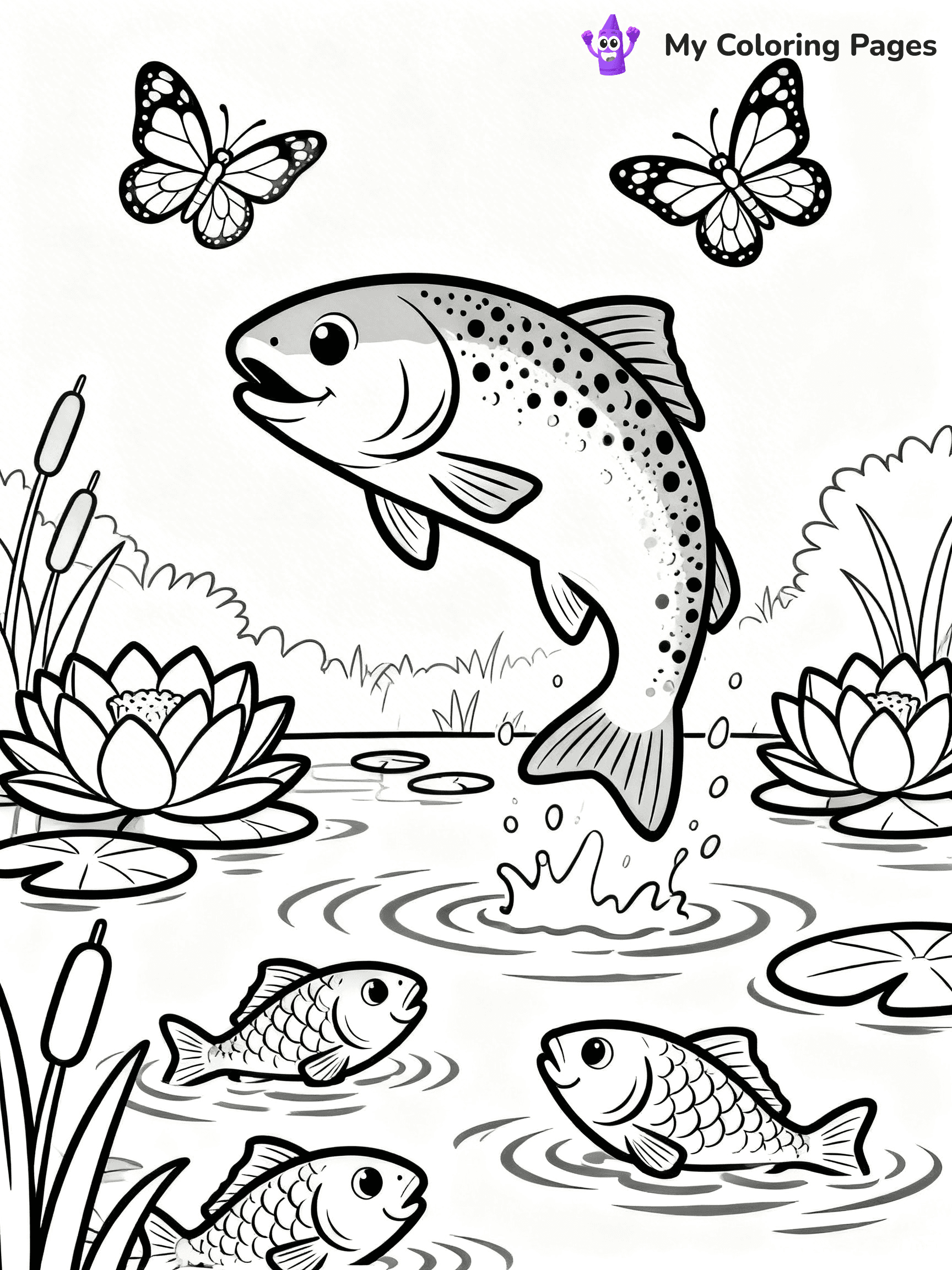 Trout Coloring Pages - 9