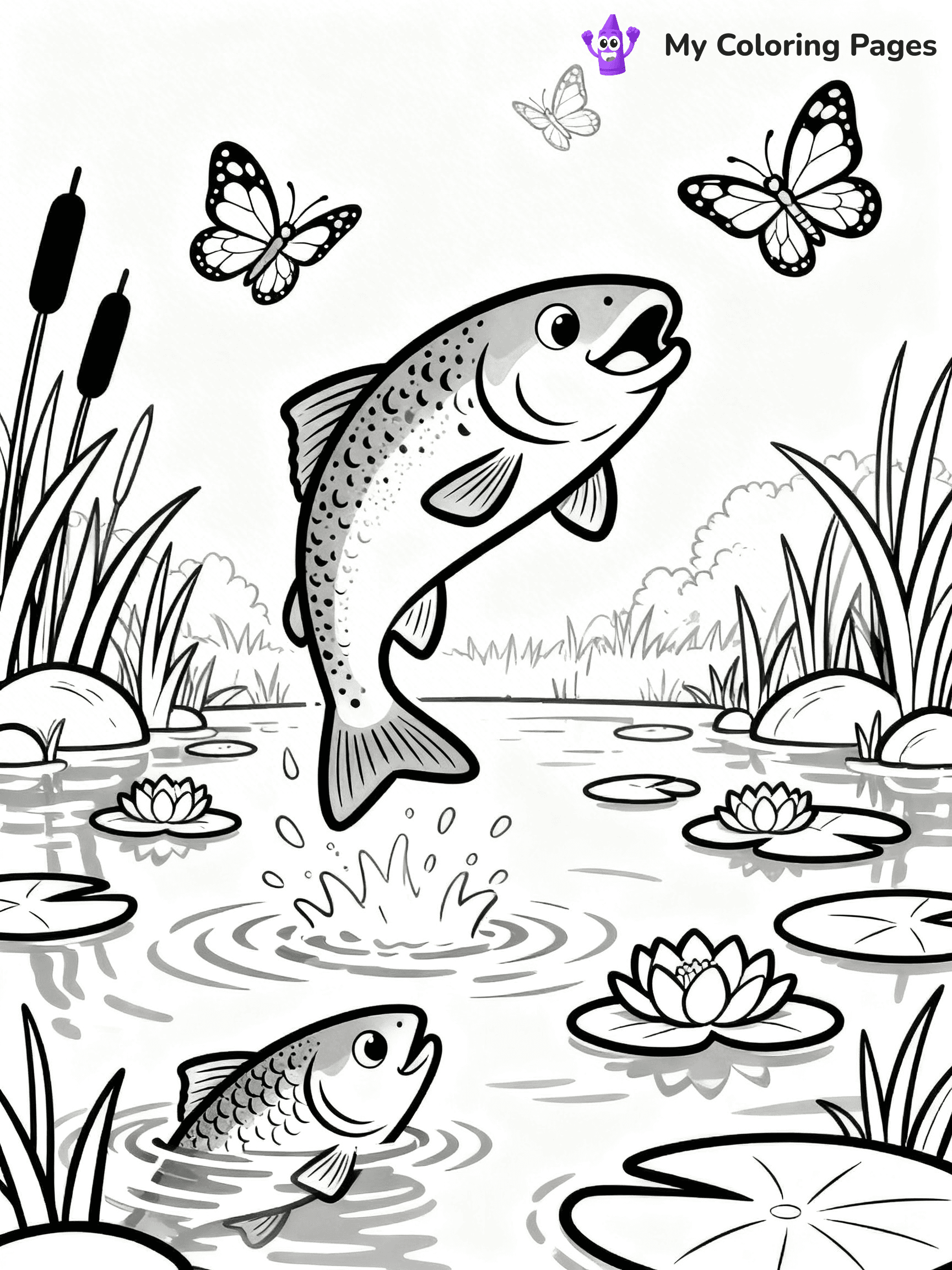 Trout Coloring Pages - 8