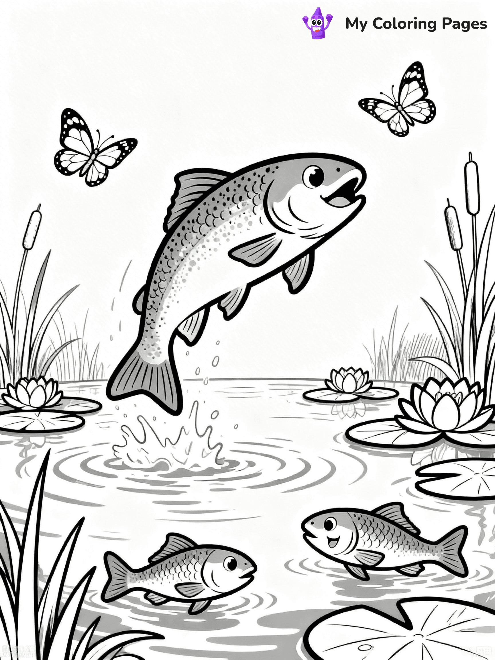 Trout Coloring Pages - 7