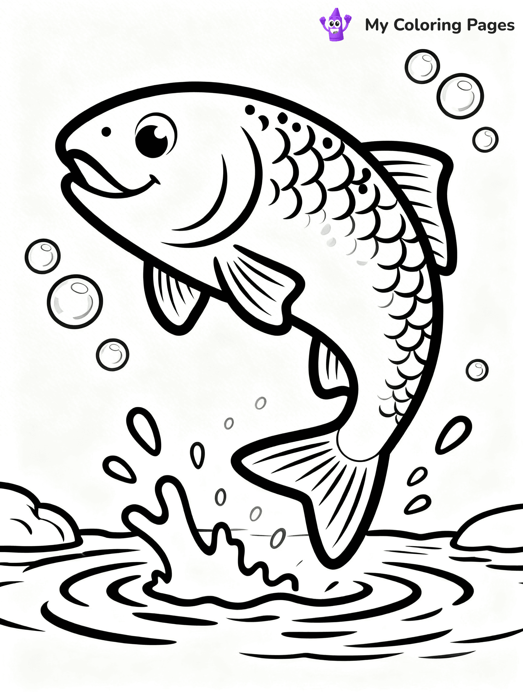 Trout Coloring Pages - 3