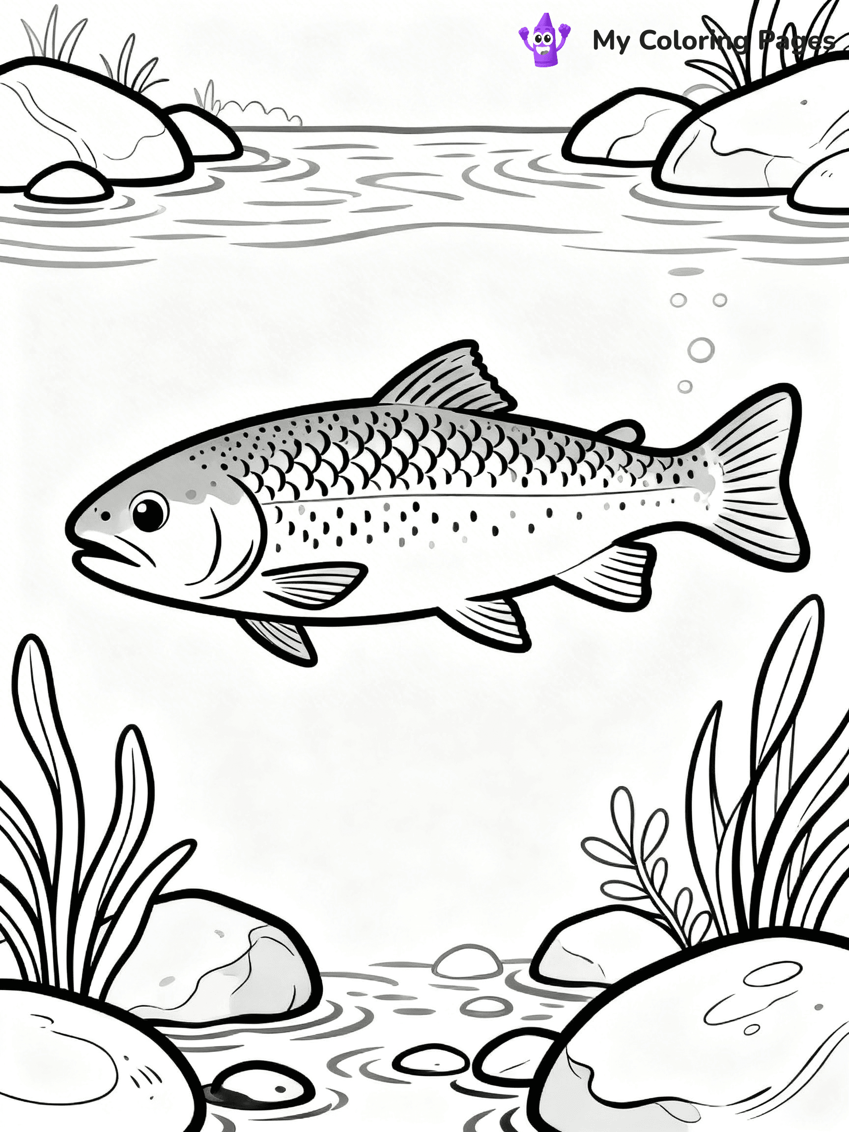 Trout Coloring Pages - 2