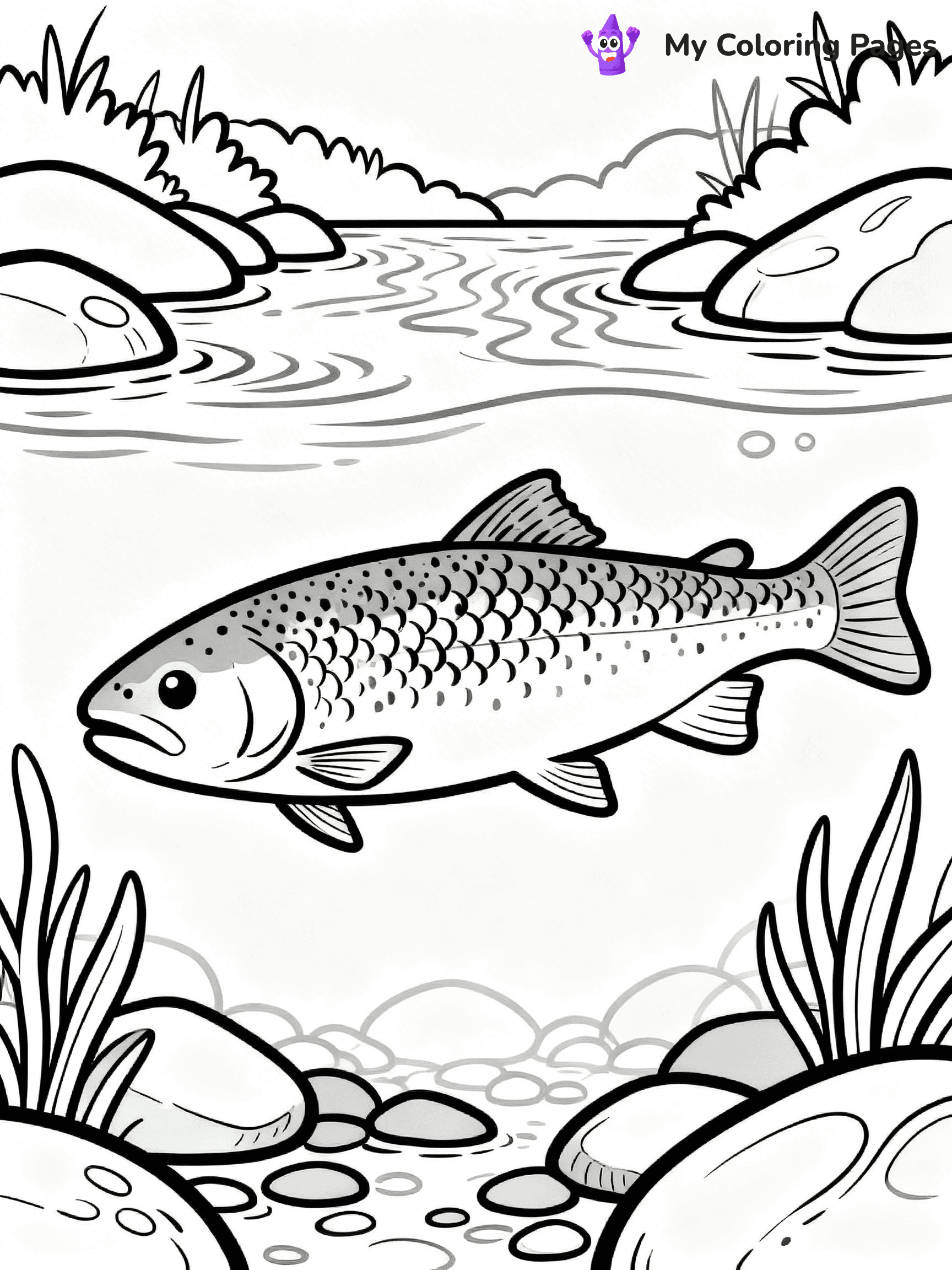 Trout Coloring Pages - 1