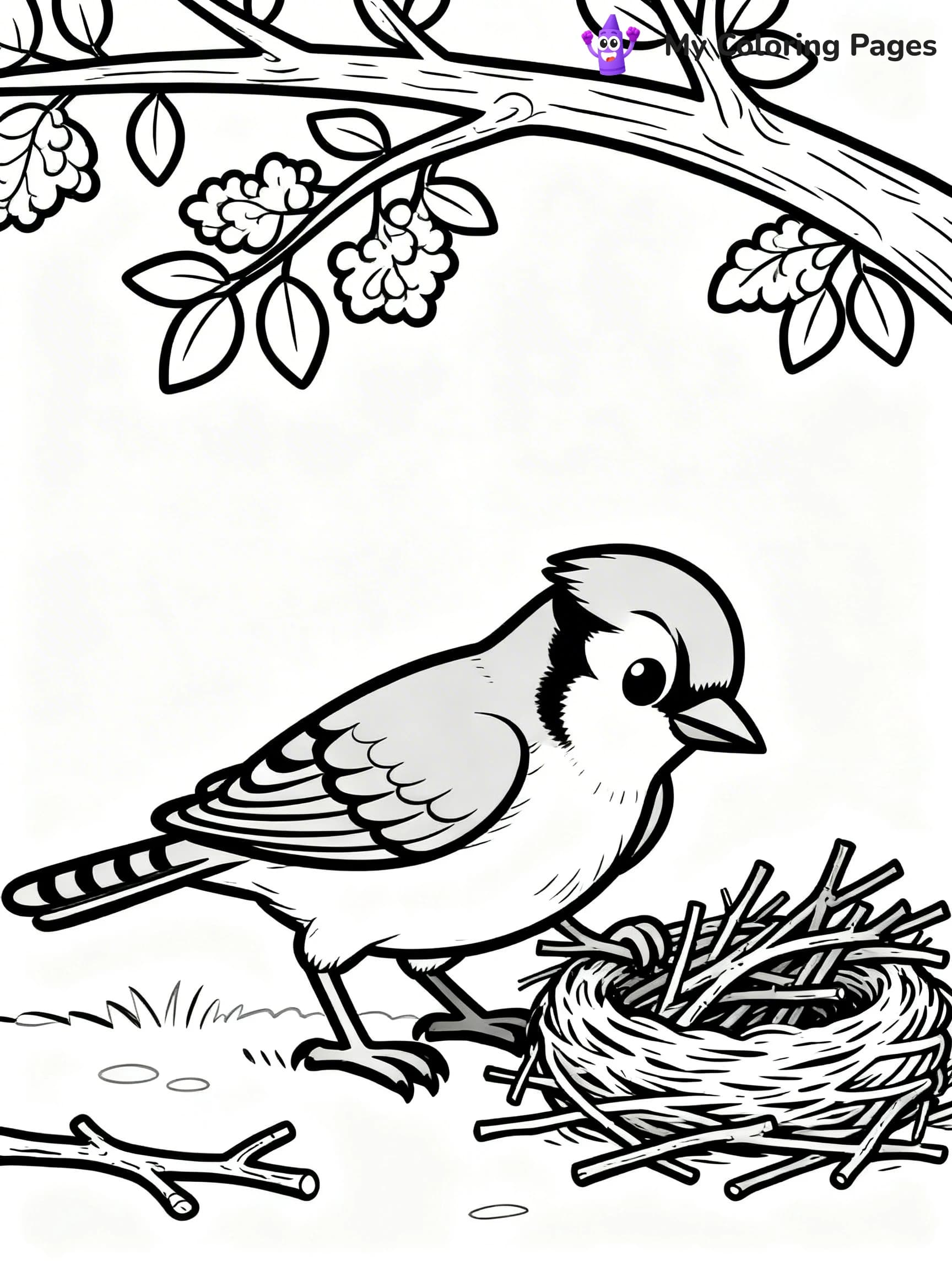 Blue Bird Coloring Pages - 19