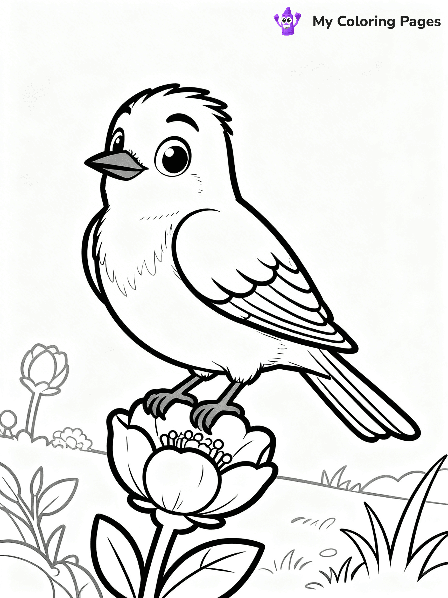 Blue Bird Coloring Pages - 10