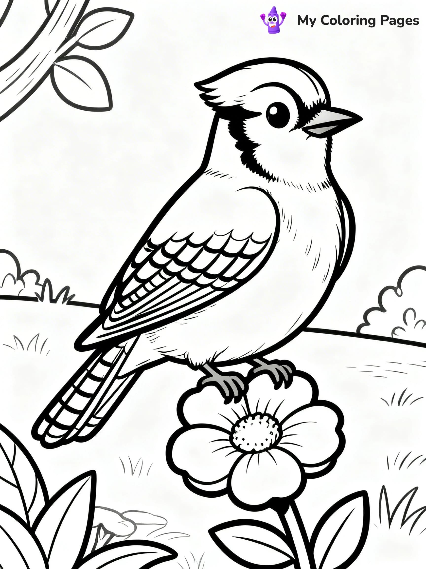 Blue Bird Coloring Pages - 7