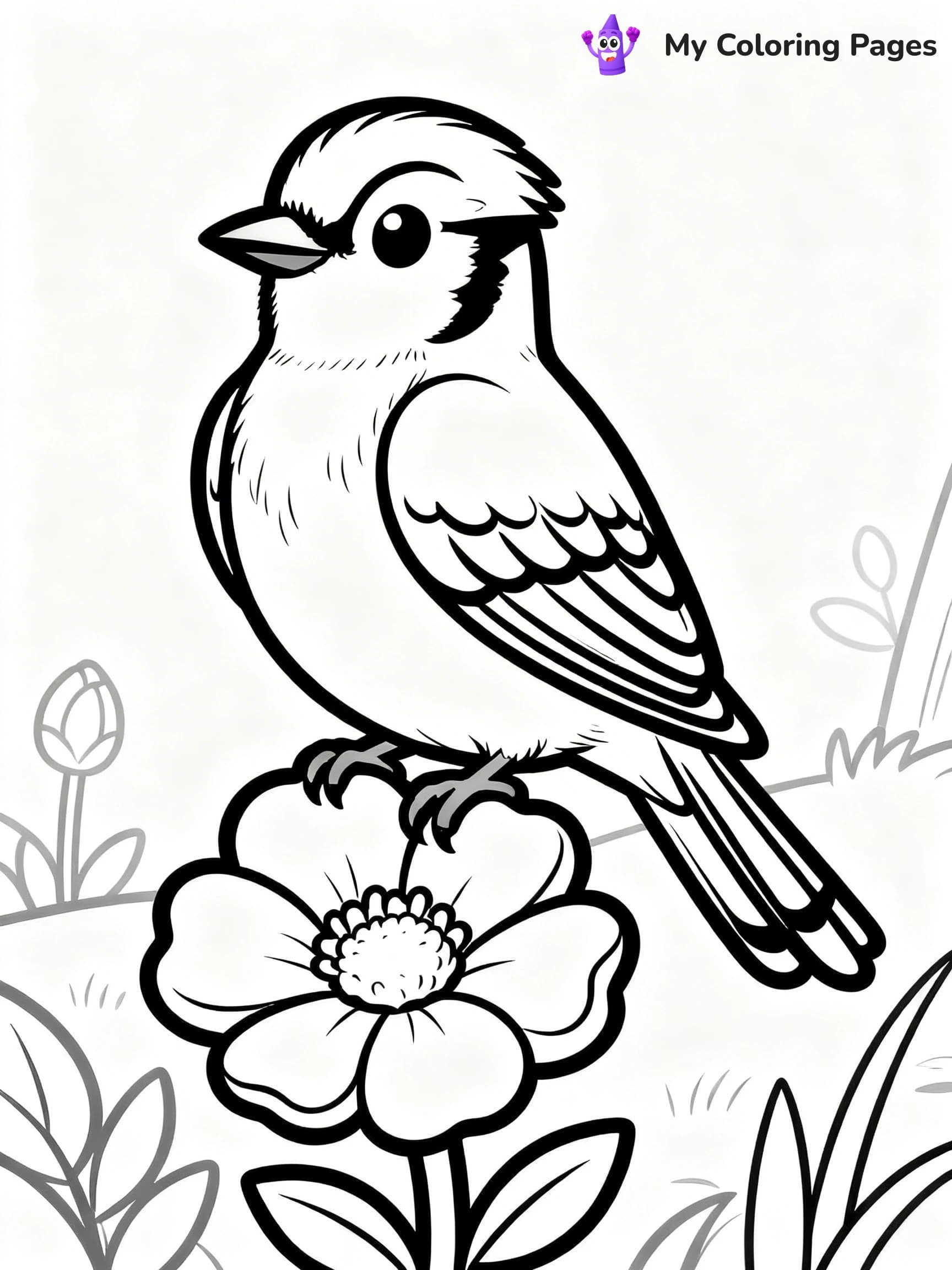 Blue Bird Coloring Pages - 5
