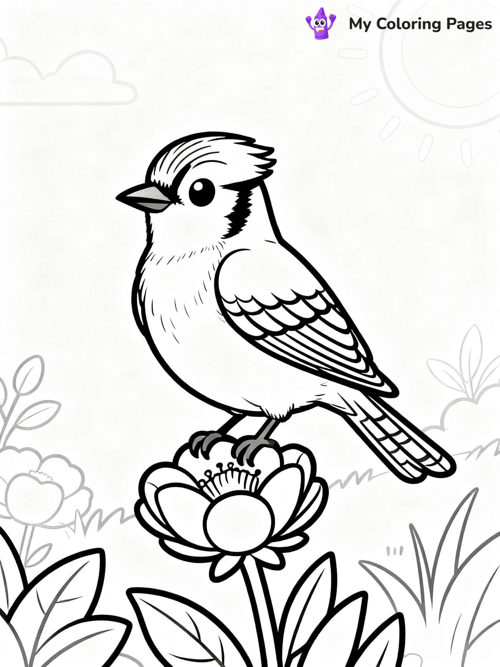 Blue Bird Coloring Pages - 4
