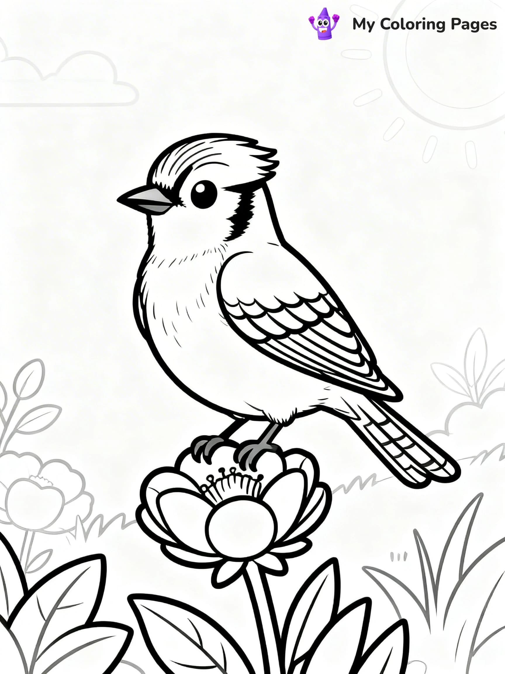 Blue Bird Coloring Pages - 4