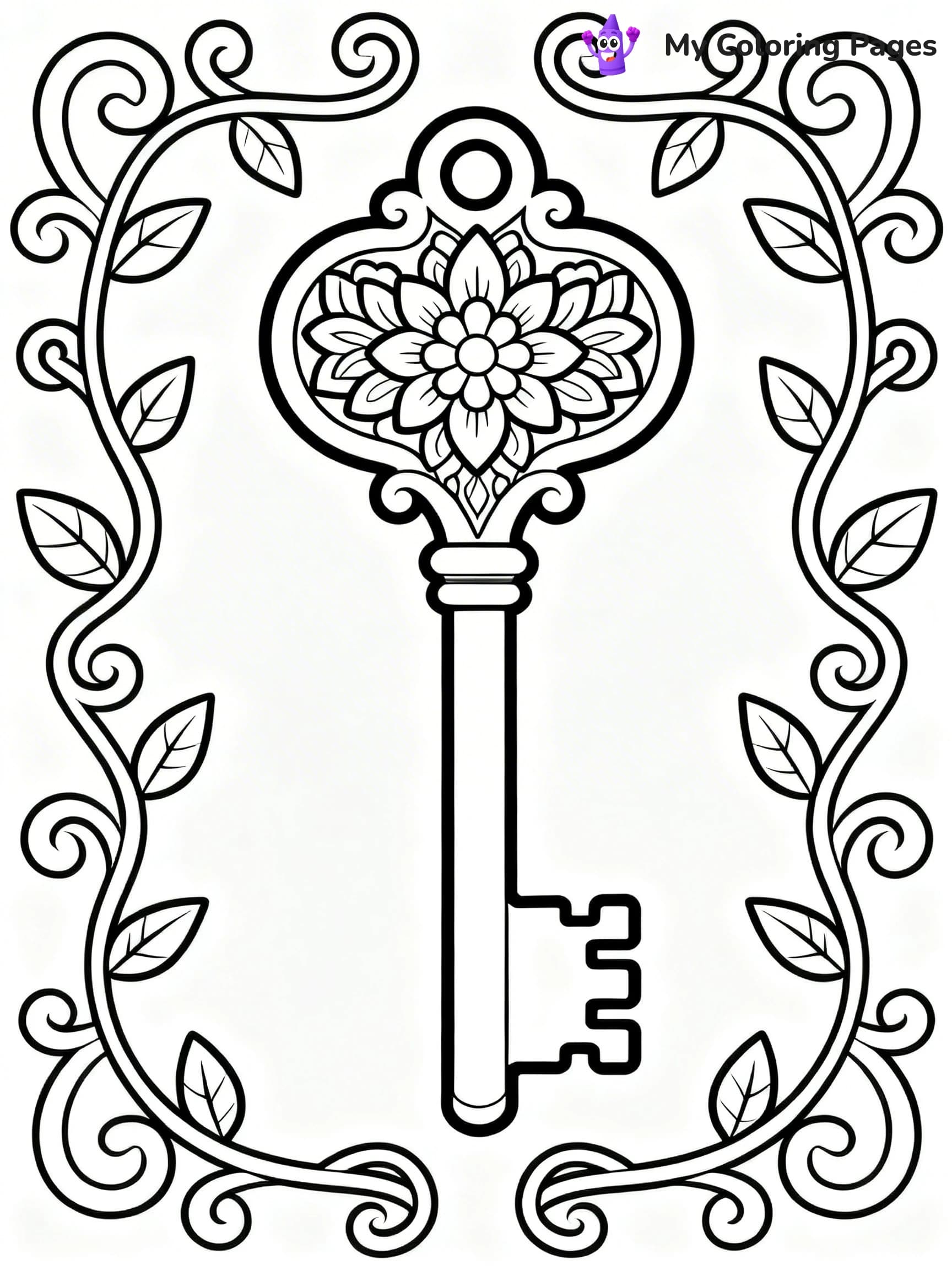 Key Coloring Pages - 19