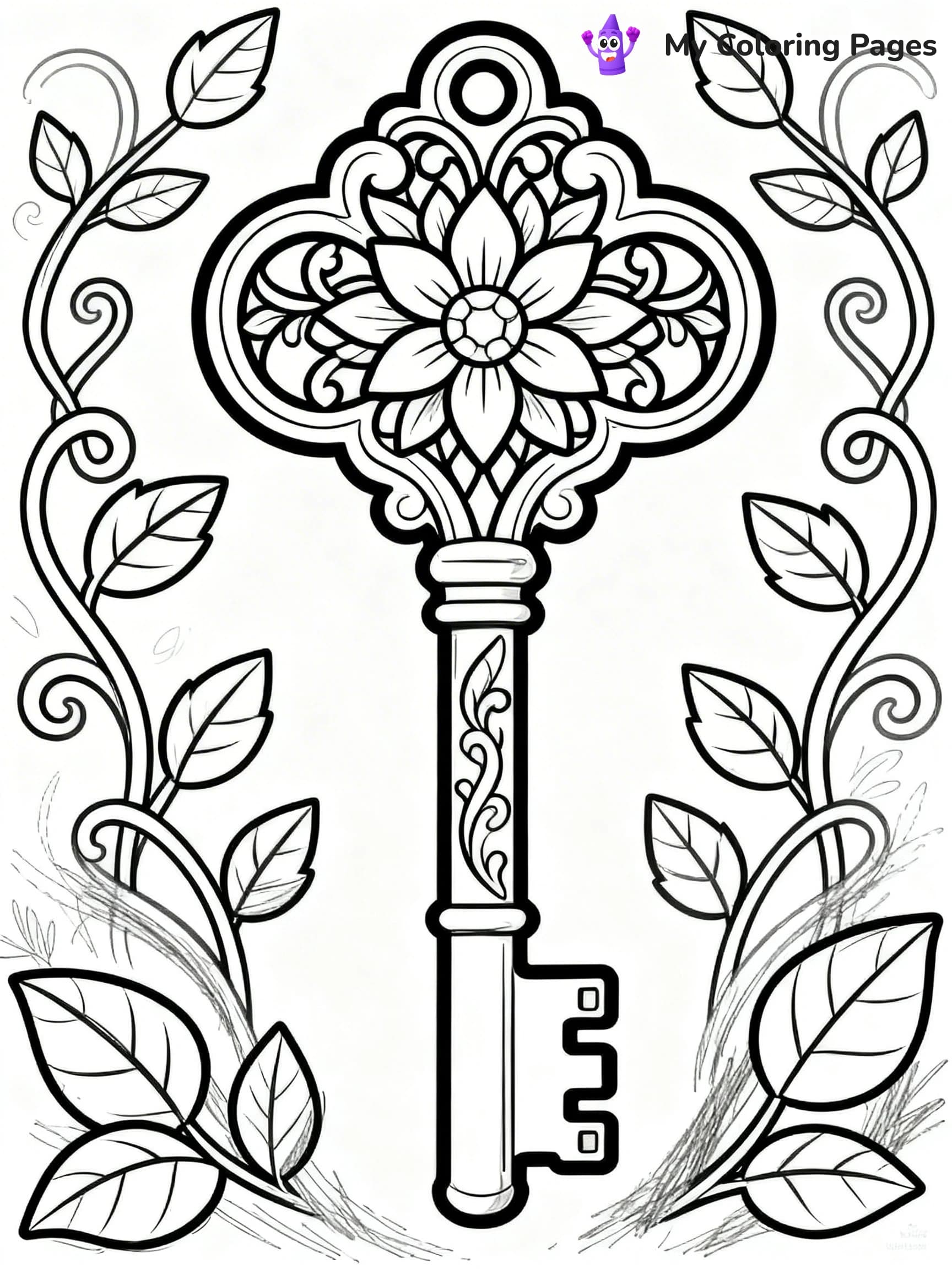 Key Coloring Pages - 18