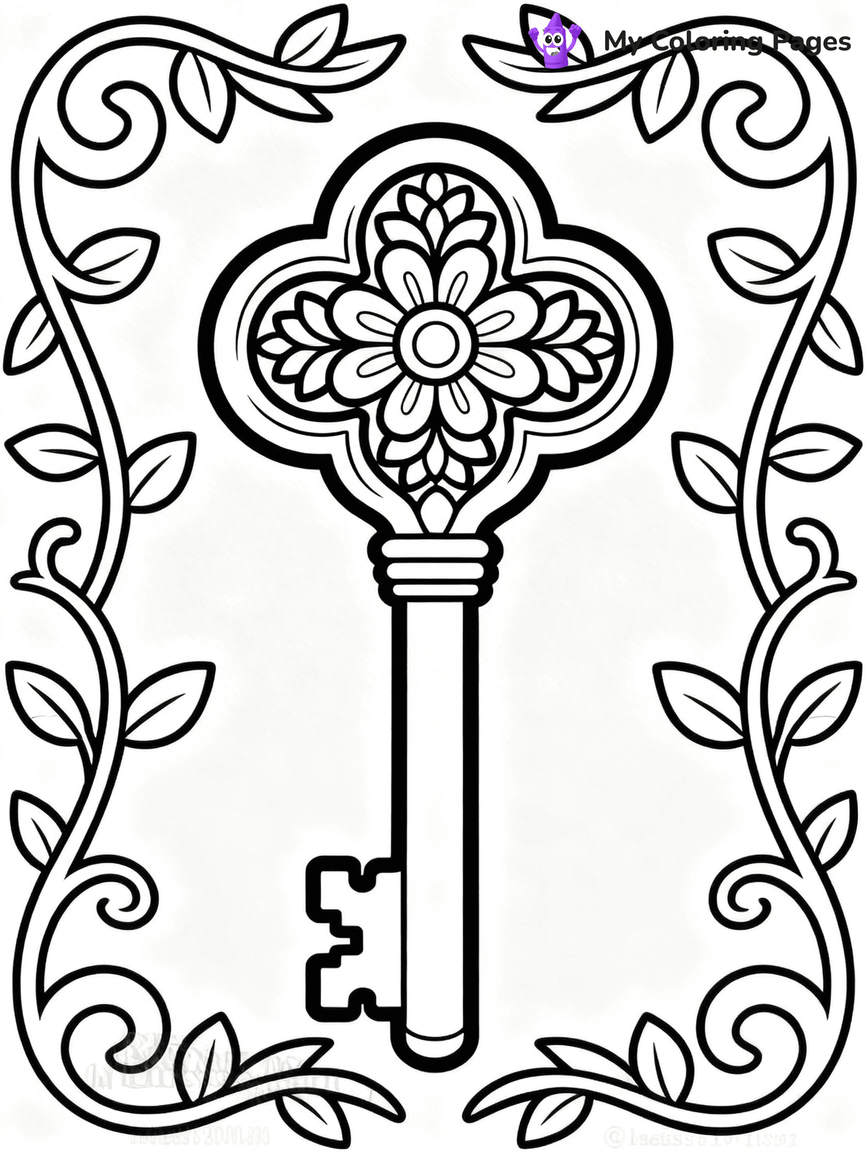 Key Coloring Pages - 17