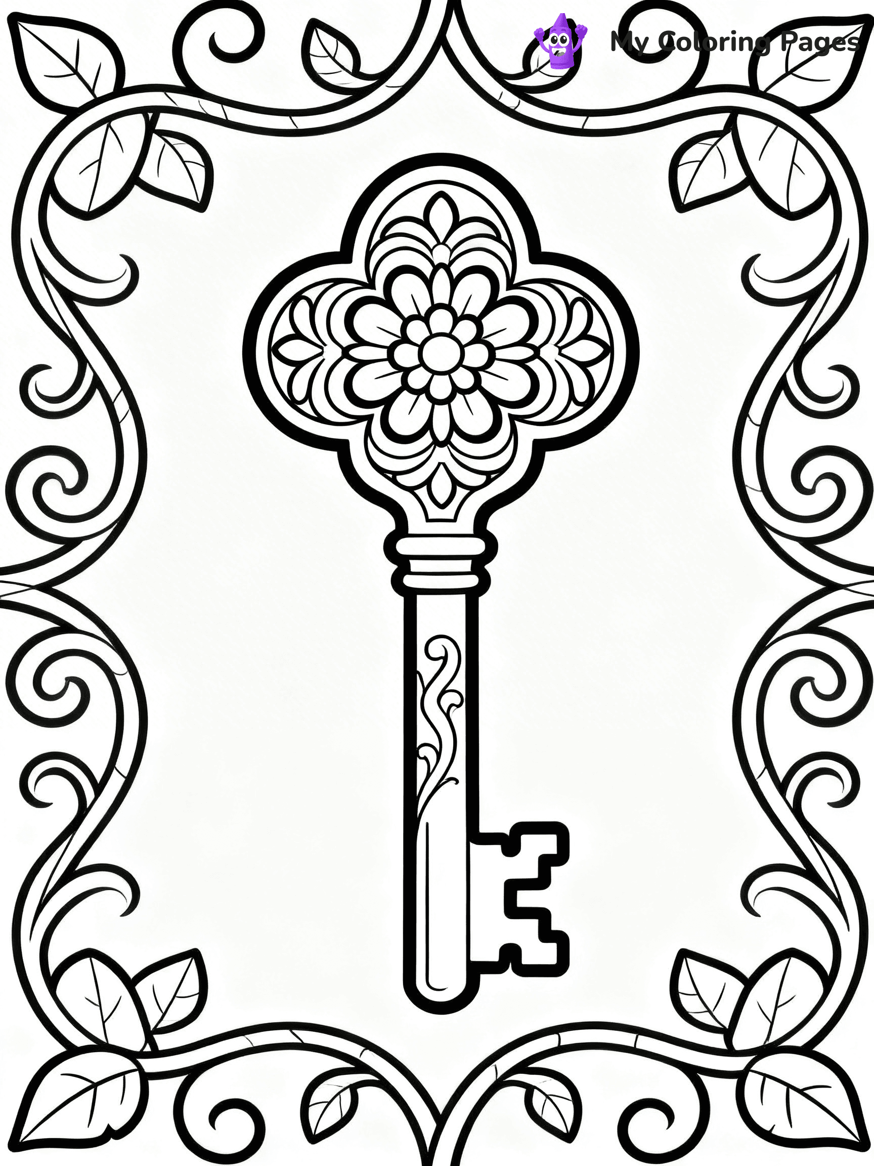Key Coloring Pages - 16