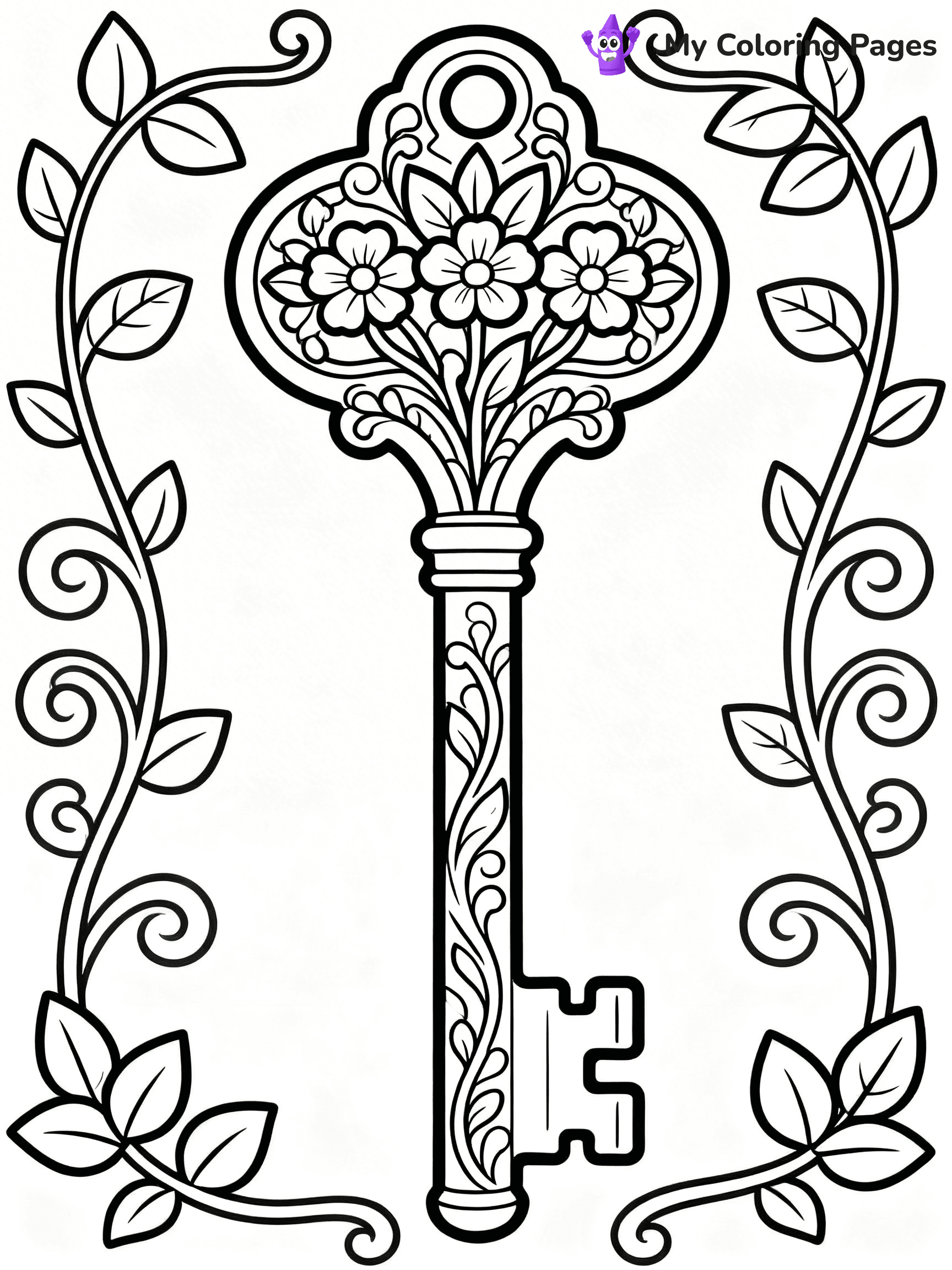 Key Coloring Pages - 15