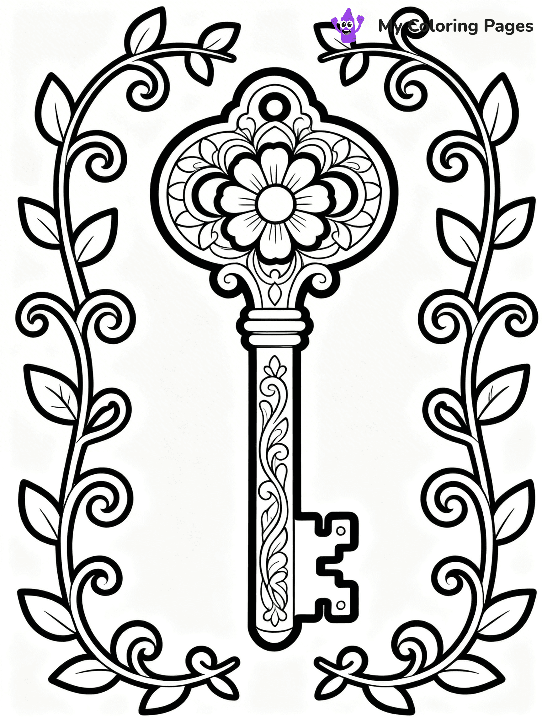 Key Coloring Pages - 14