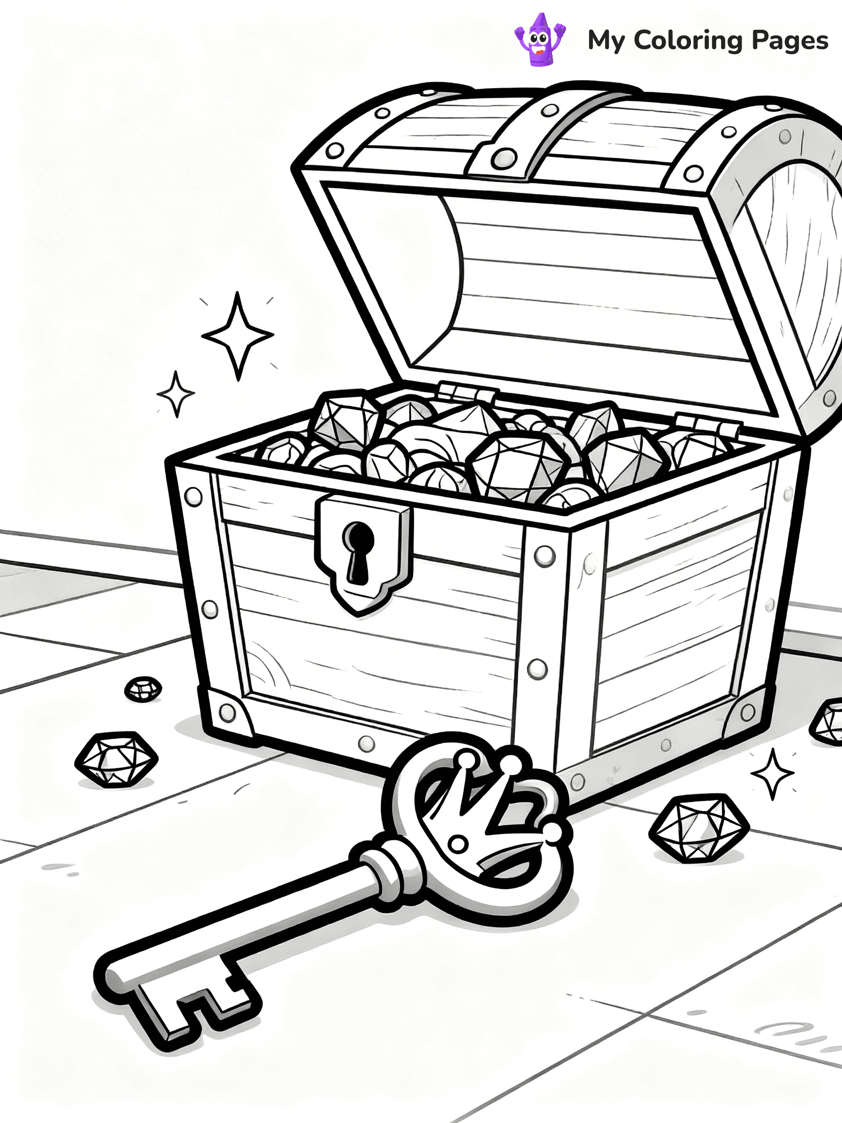 Key Coloring Pages - 4