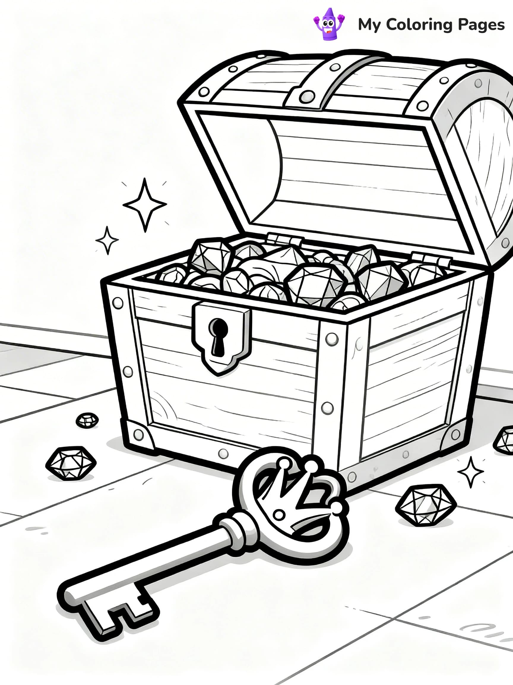 Key Coloring Pages - 4