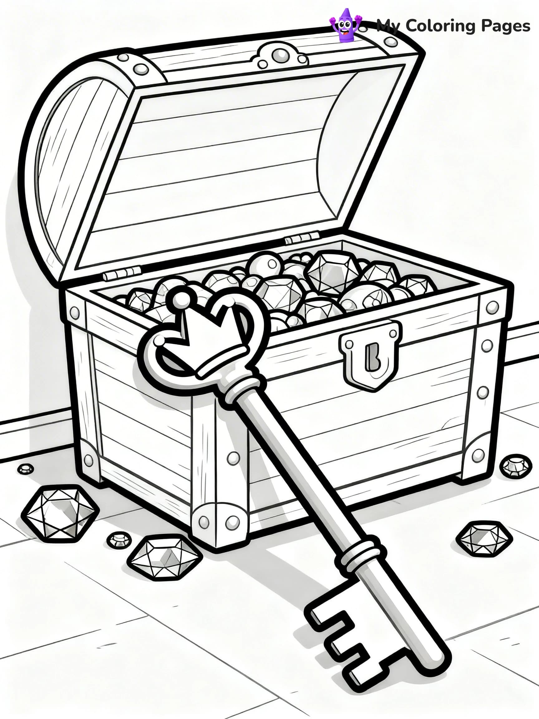 Key Coloring Pages - 1