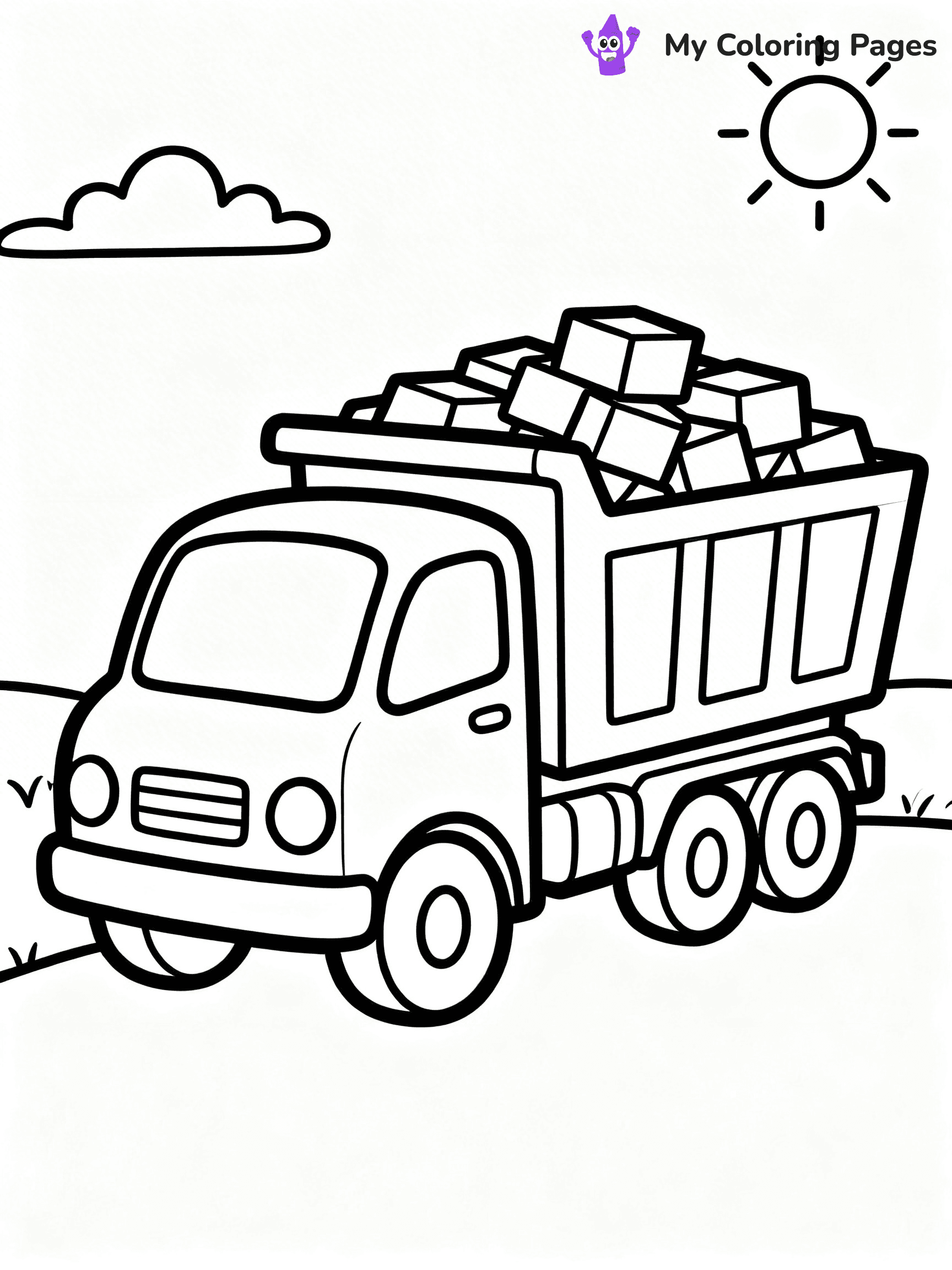 Dump Truck Coloring Pages - 36