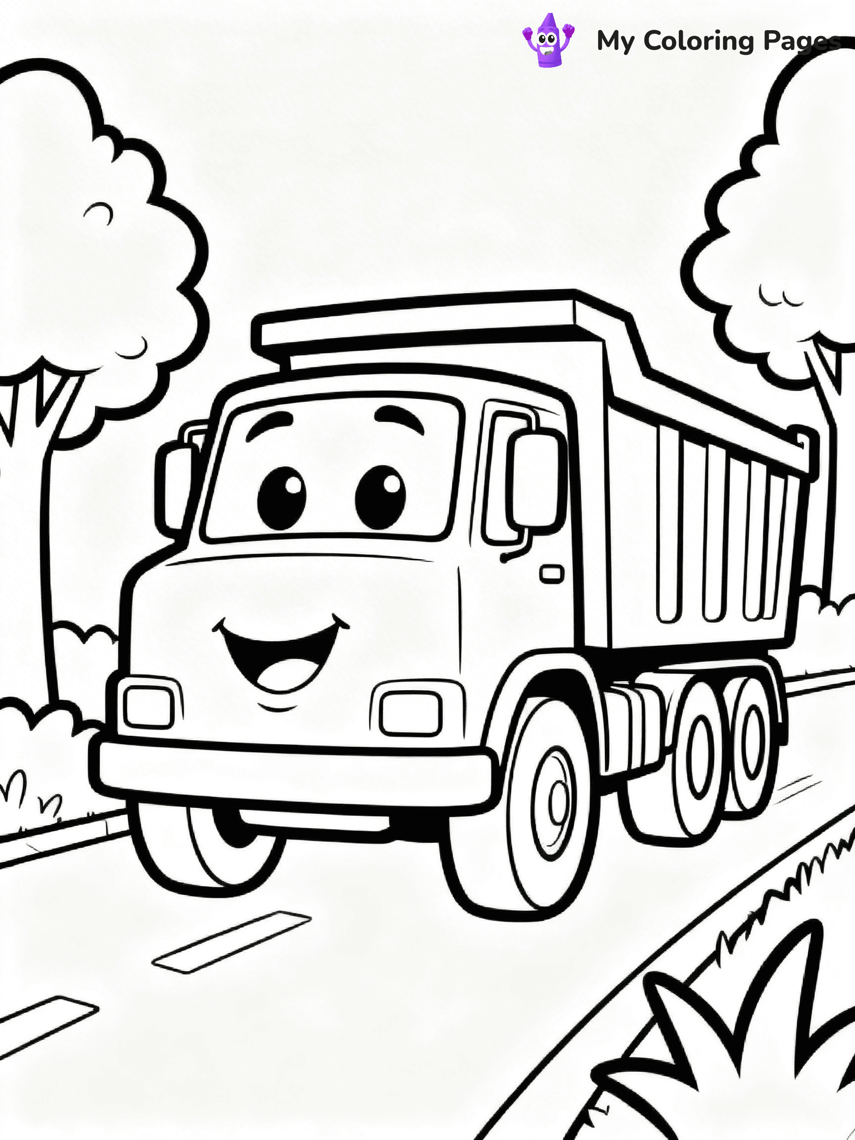 Dump Truck Coloring Pages - 25