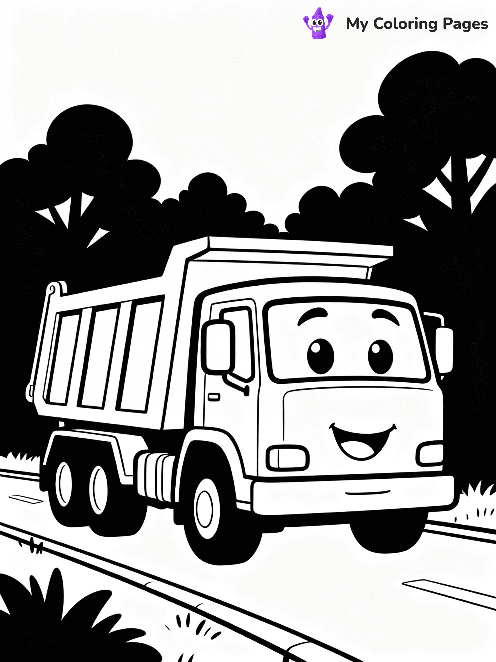 Dump Truck Coloring Pages - 24