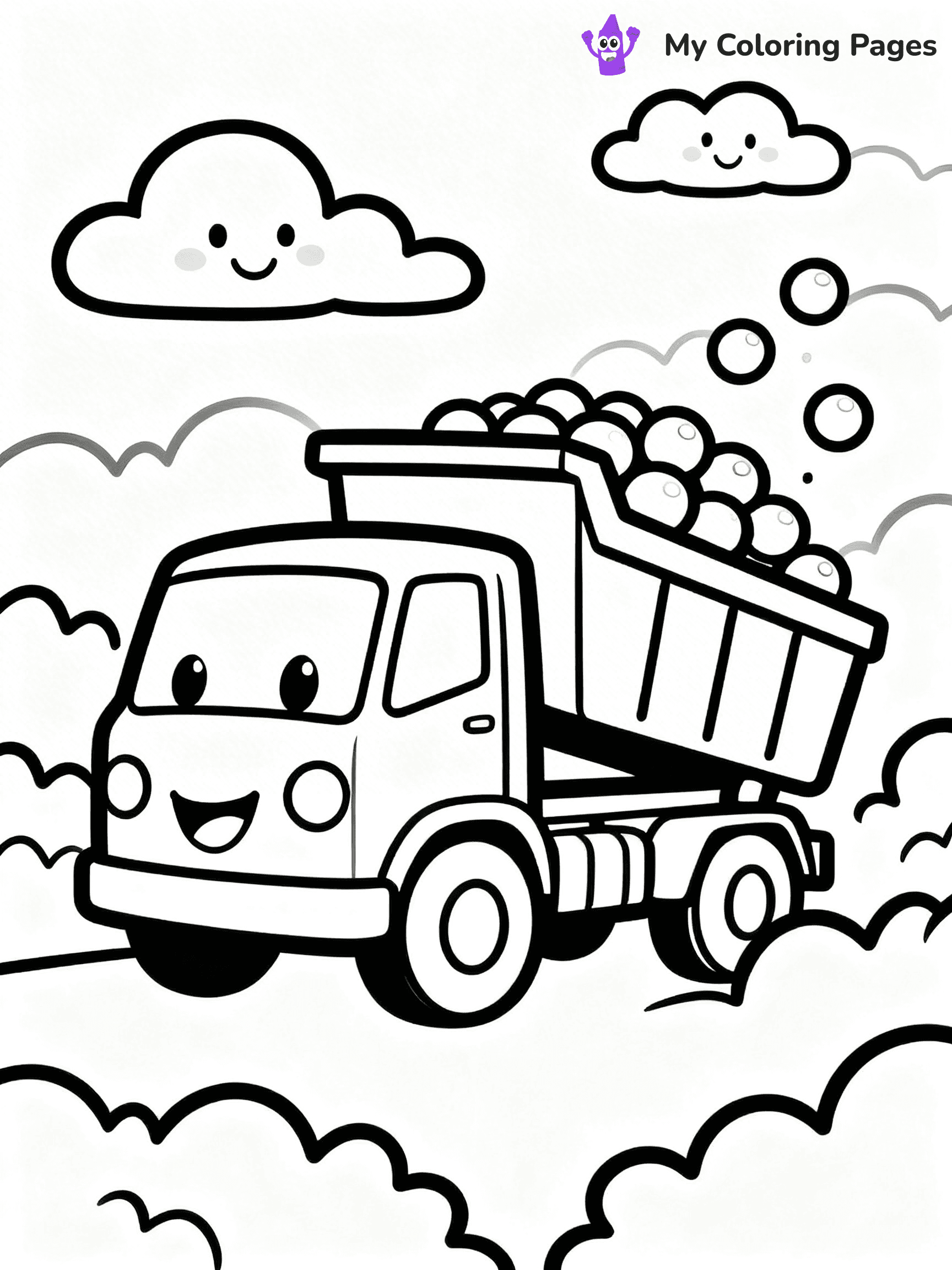 Dump Truck Coloring Pages - 11