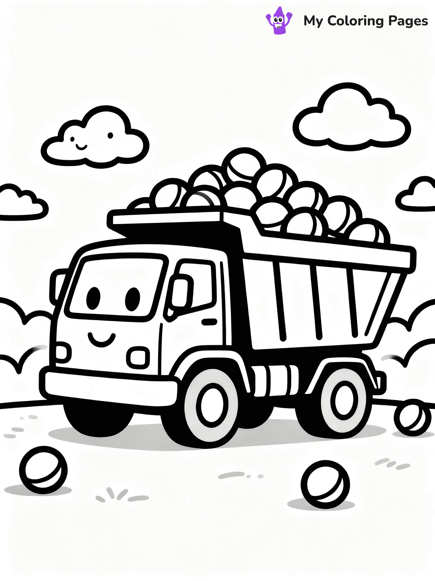 Dump Truck Coloring Pages - 7