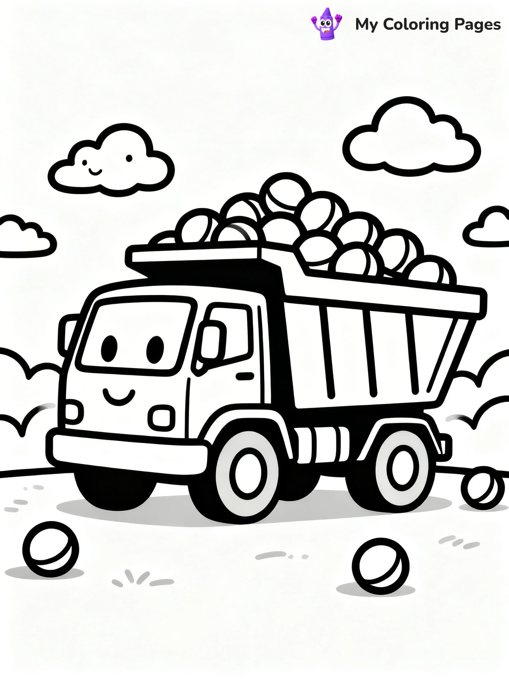 Dump Truck Coloring Pages - 7