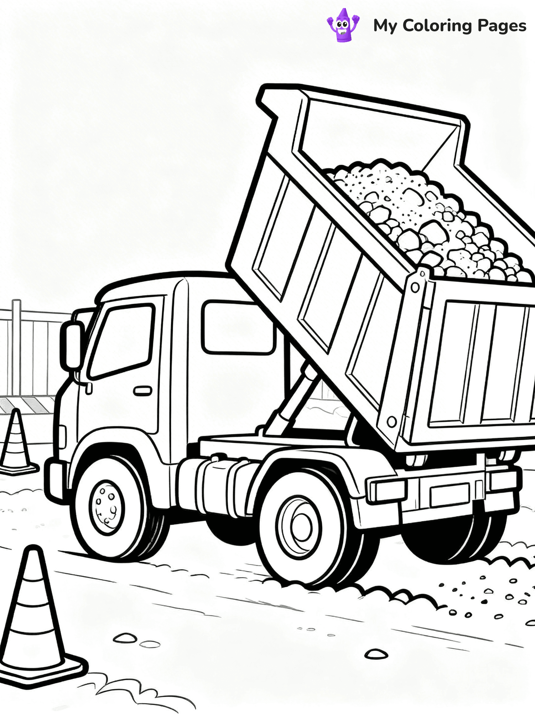 Dump Truck Coloring Pages - 4
