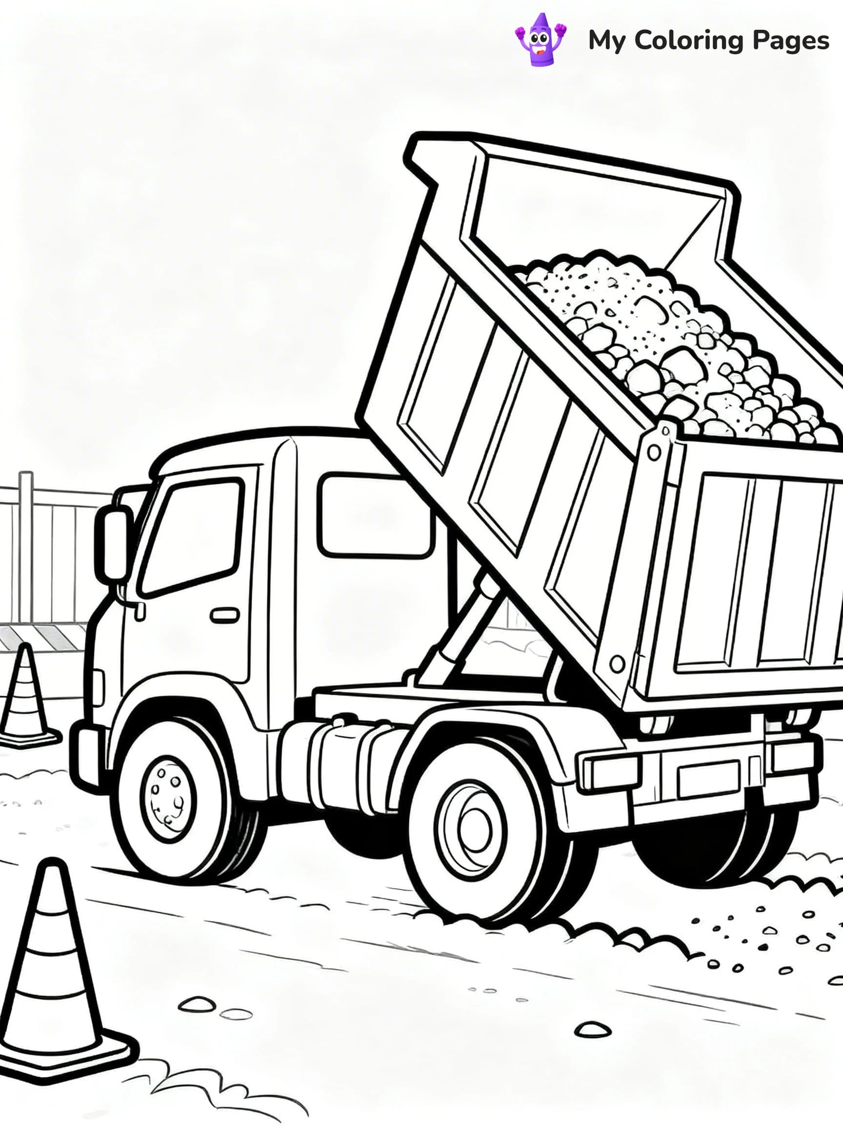 Dump Truck Coloring Pages - 4