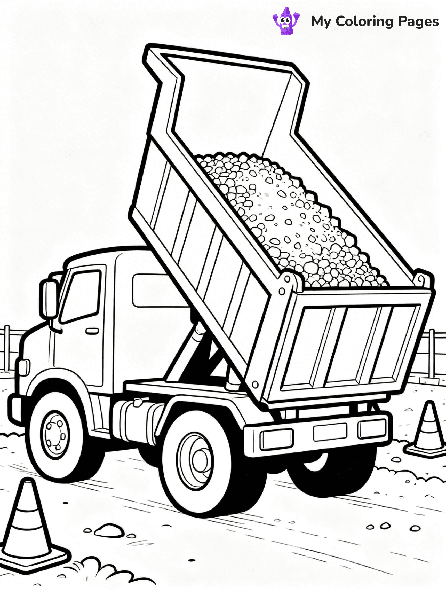 Dump Truck Coloring Pages - 2
