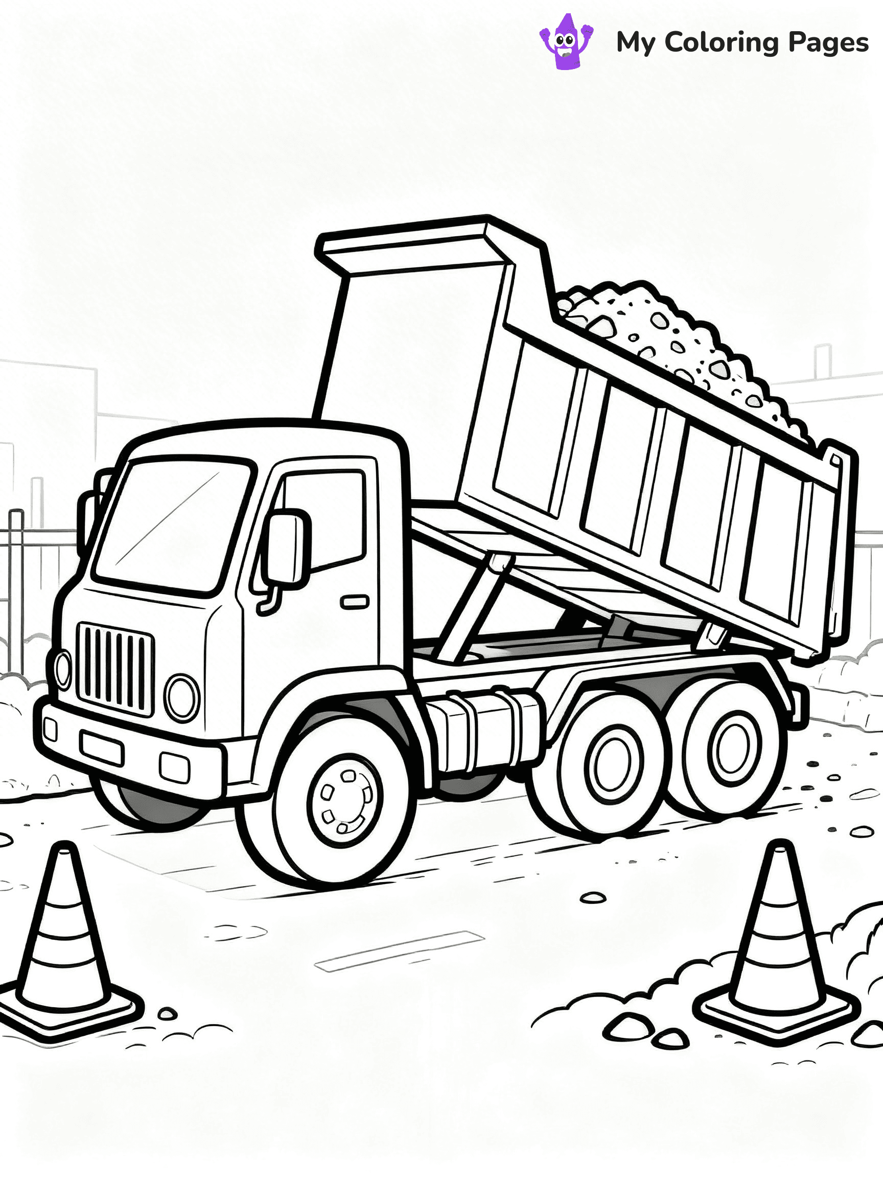 Dump Truck Coloring Pages - 1