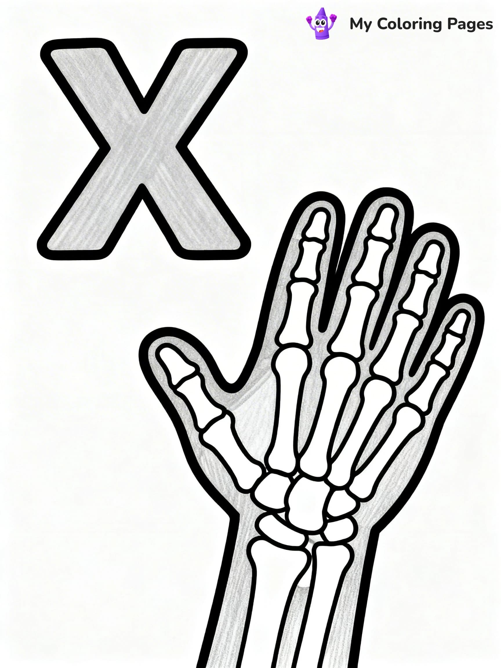 Letter X Coloring Pages - 1