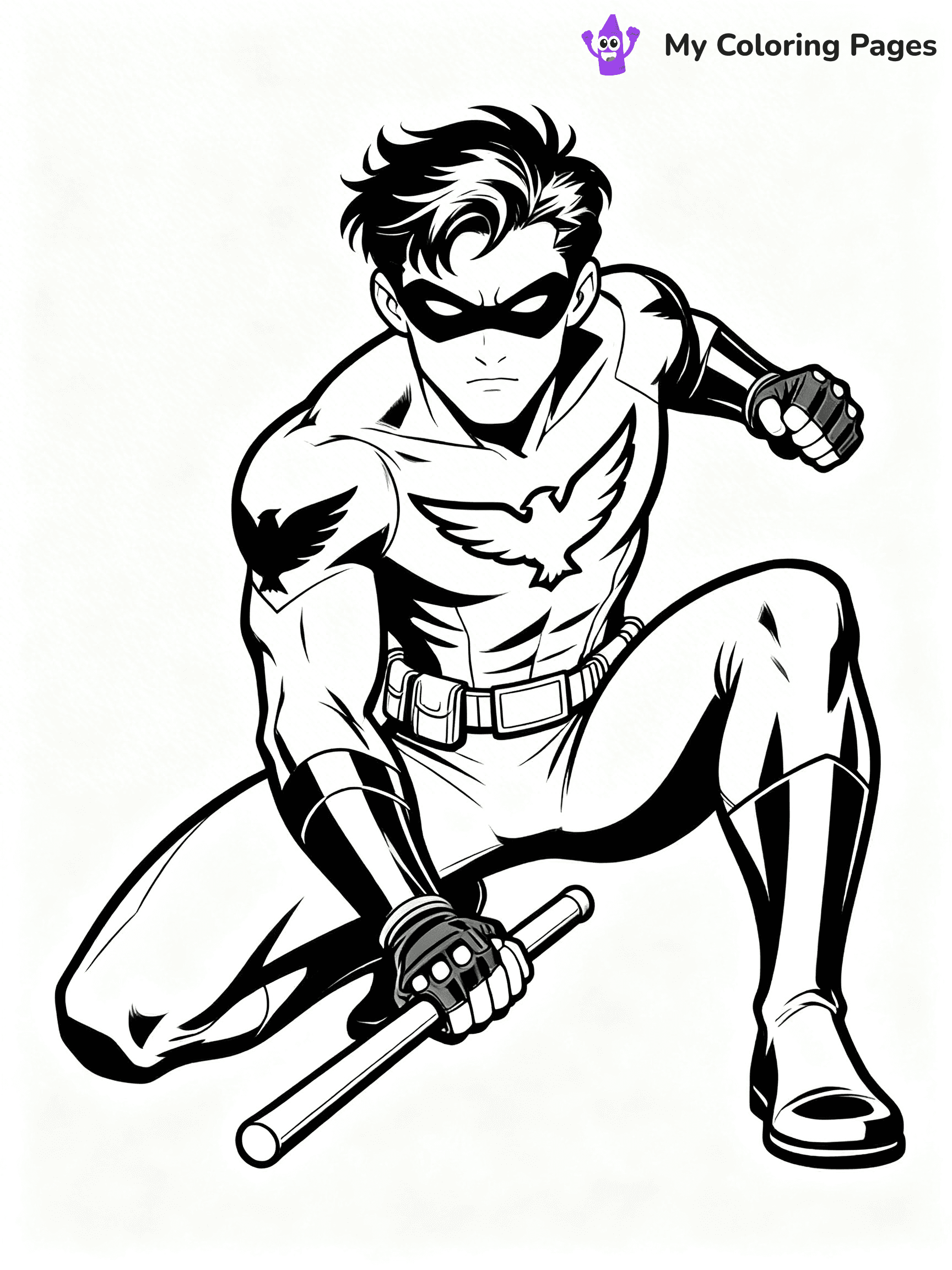 Nightwing Coloring Pages - 14
