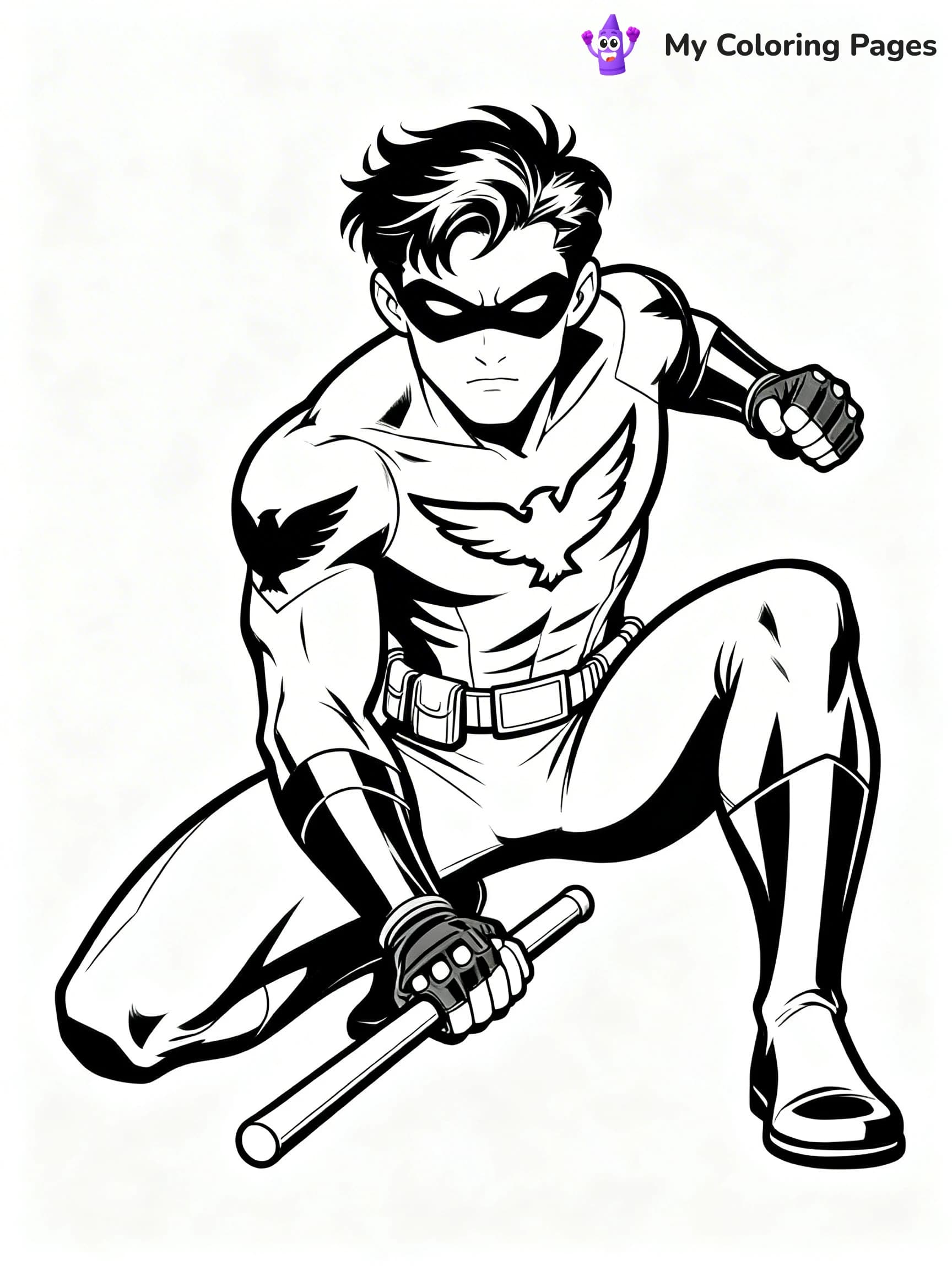 Nightwing Coloring Pages - 14