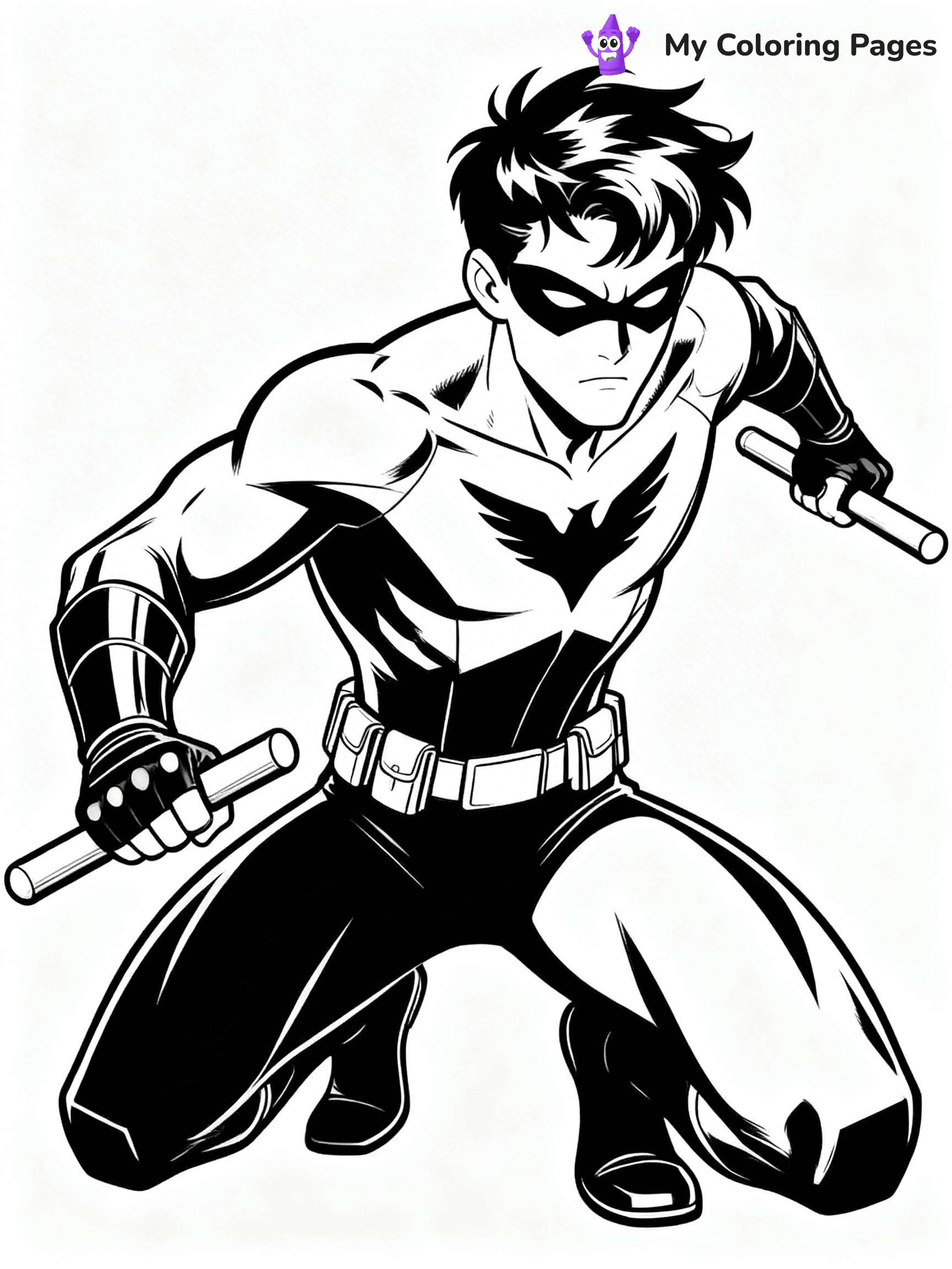 Nightwing Coloring Pages - 13