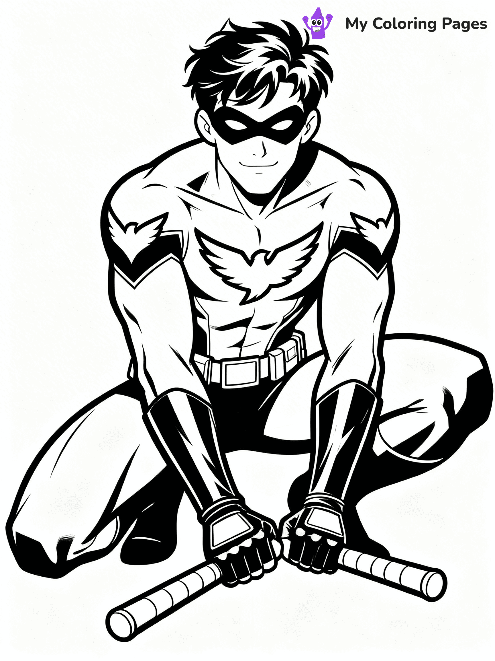 Nightwing Coloring Pages - 12