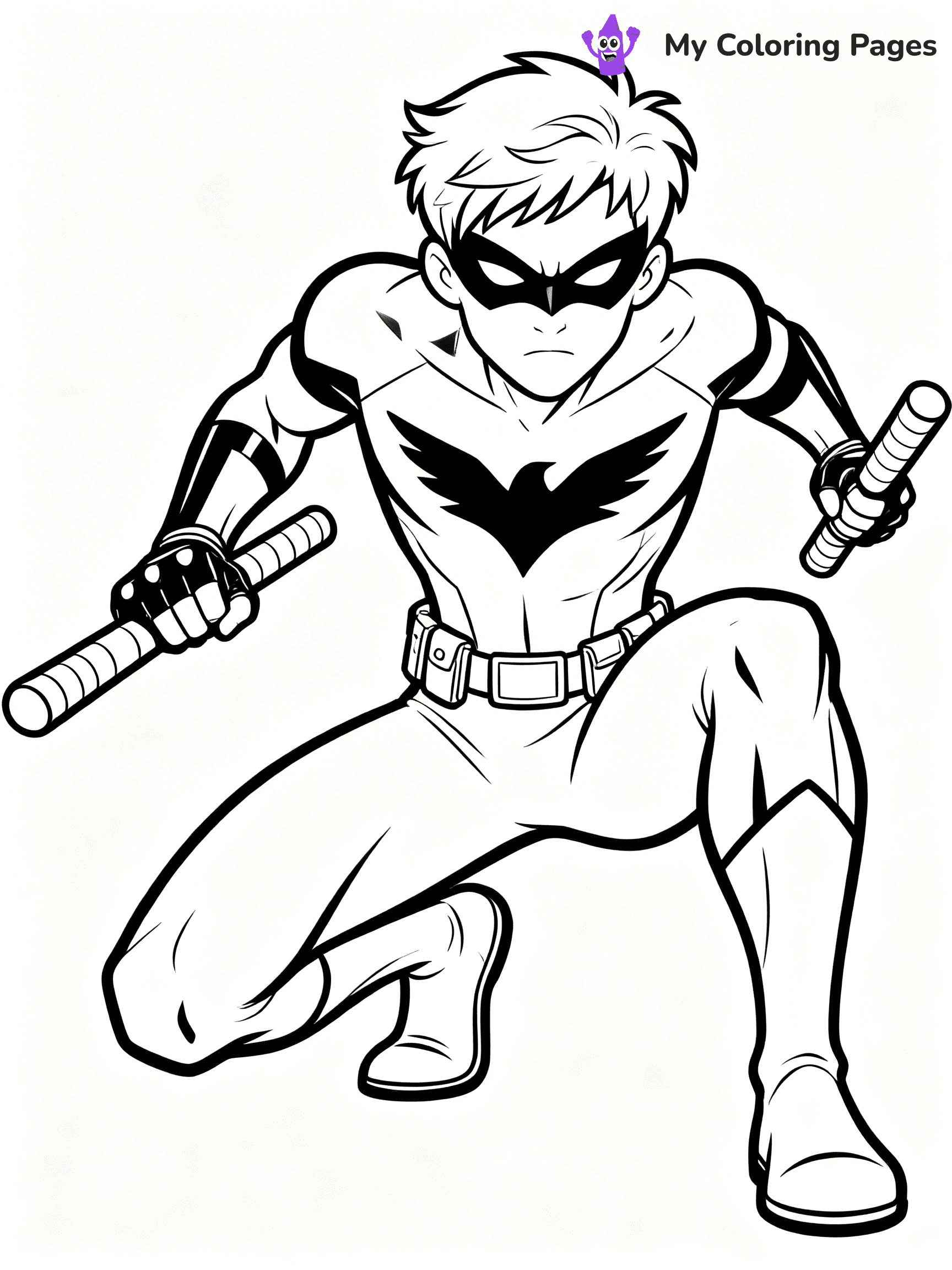 Nightwing Coloring Pages - 11