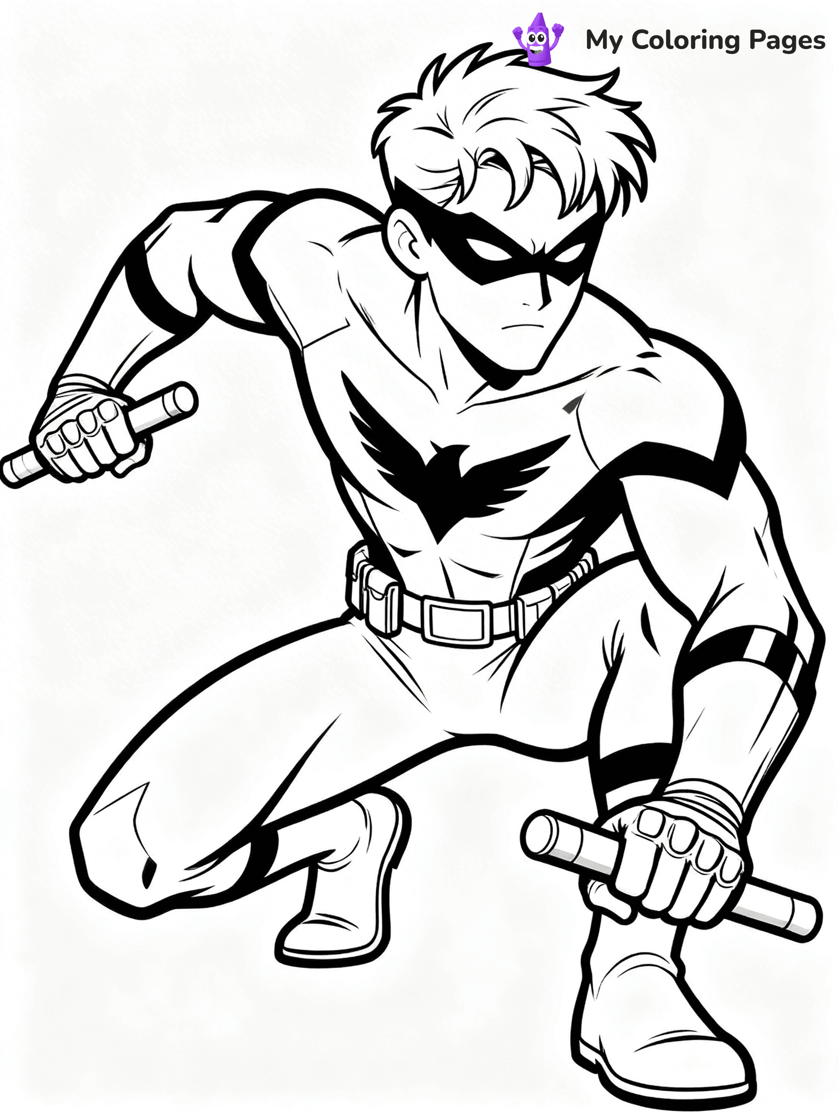 Nightwing Coloring Pages - 10
