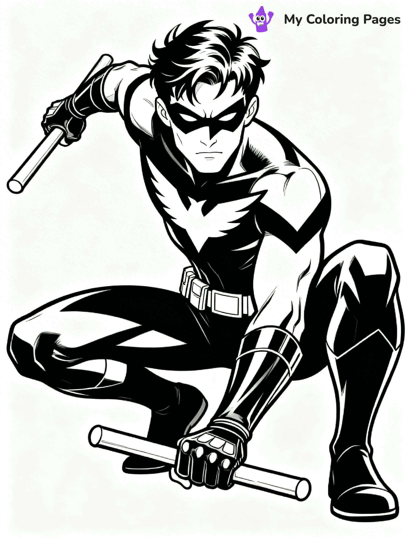 Nightwing Coloring Pages - 9