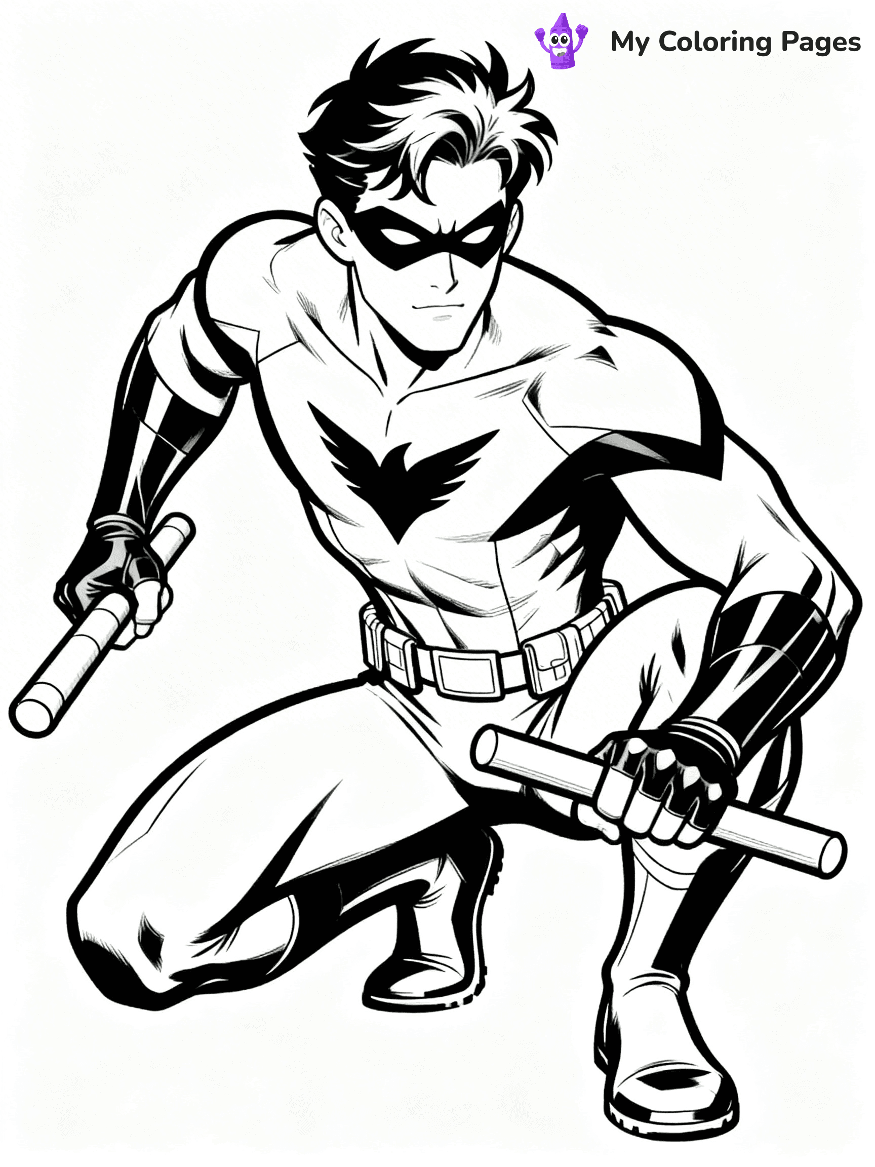 Nightwing Coloring Pages - 8