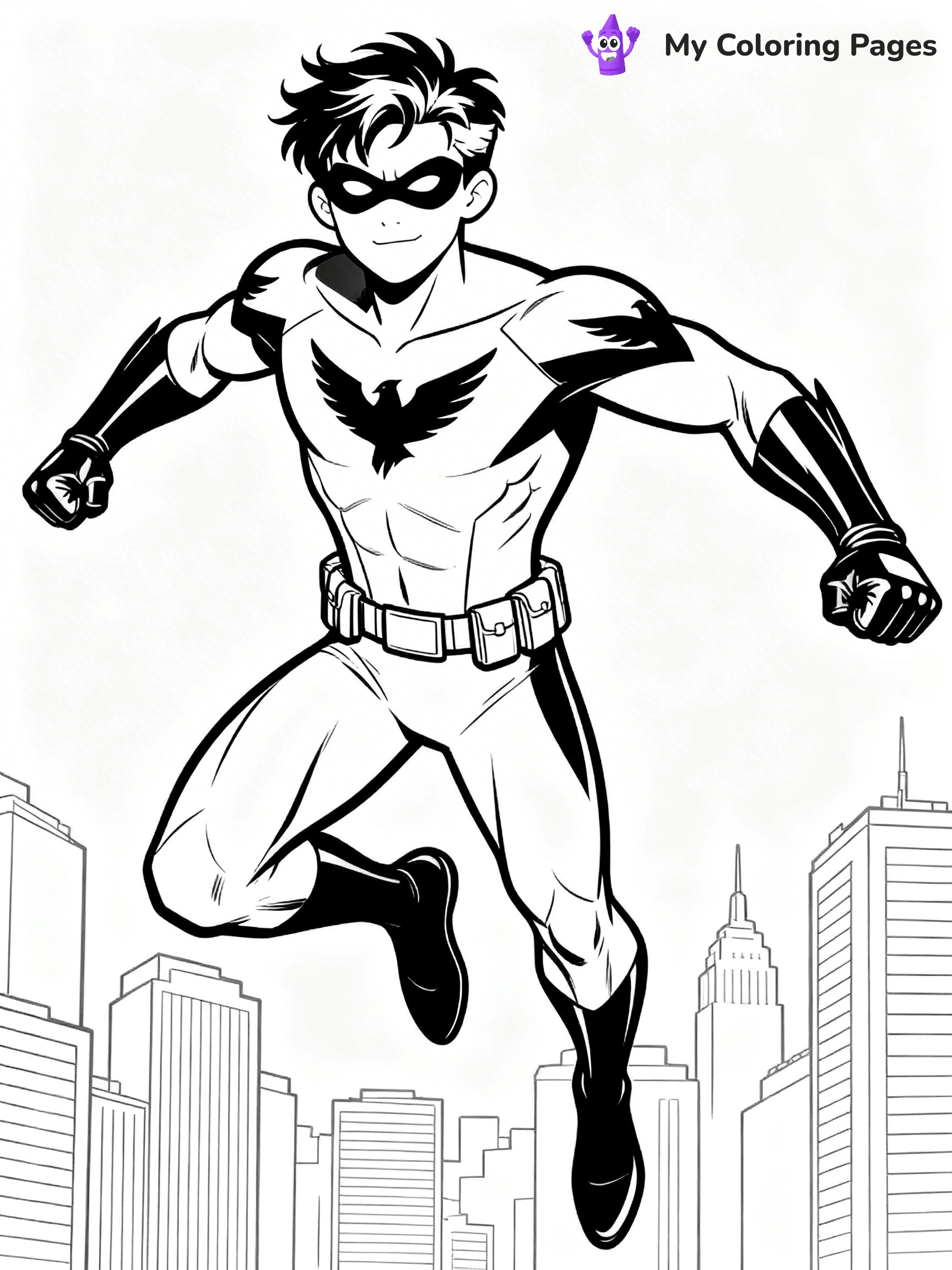 Nightwing Coloring Pages - 6
