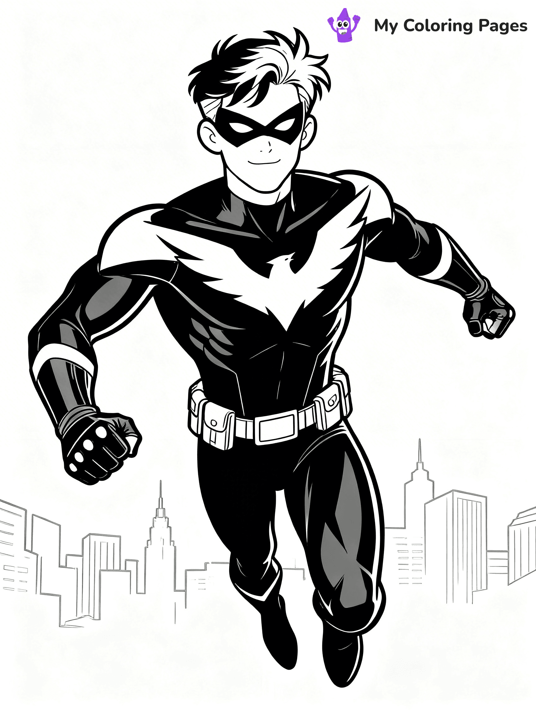 Nightwing Coloring Pages - 5