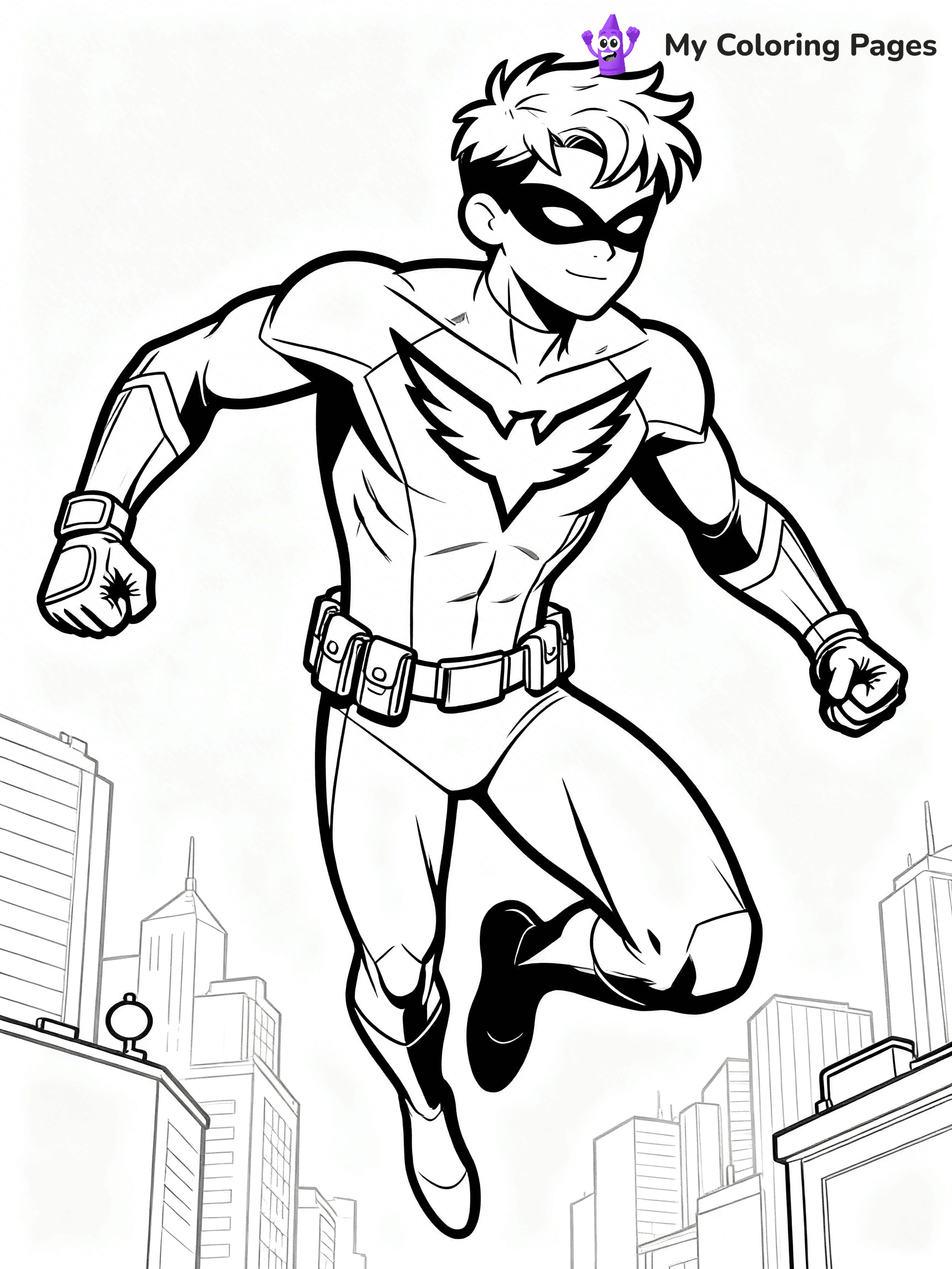Nightwing Coloring Pages - 4