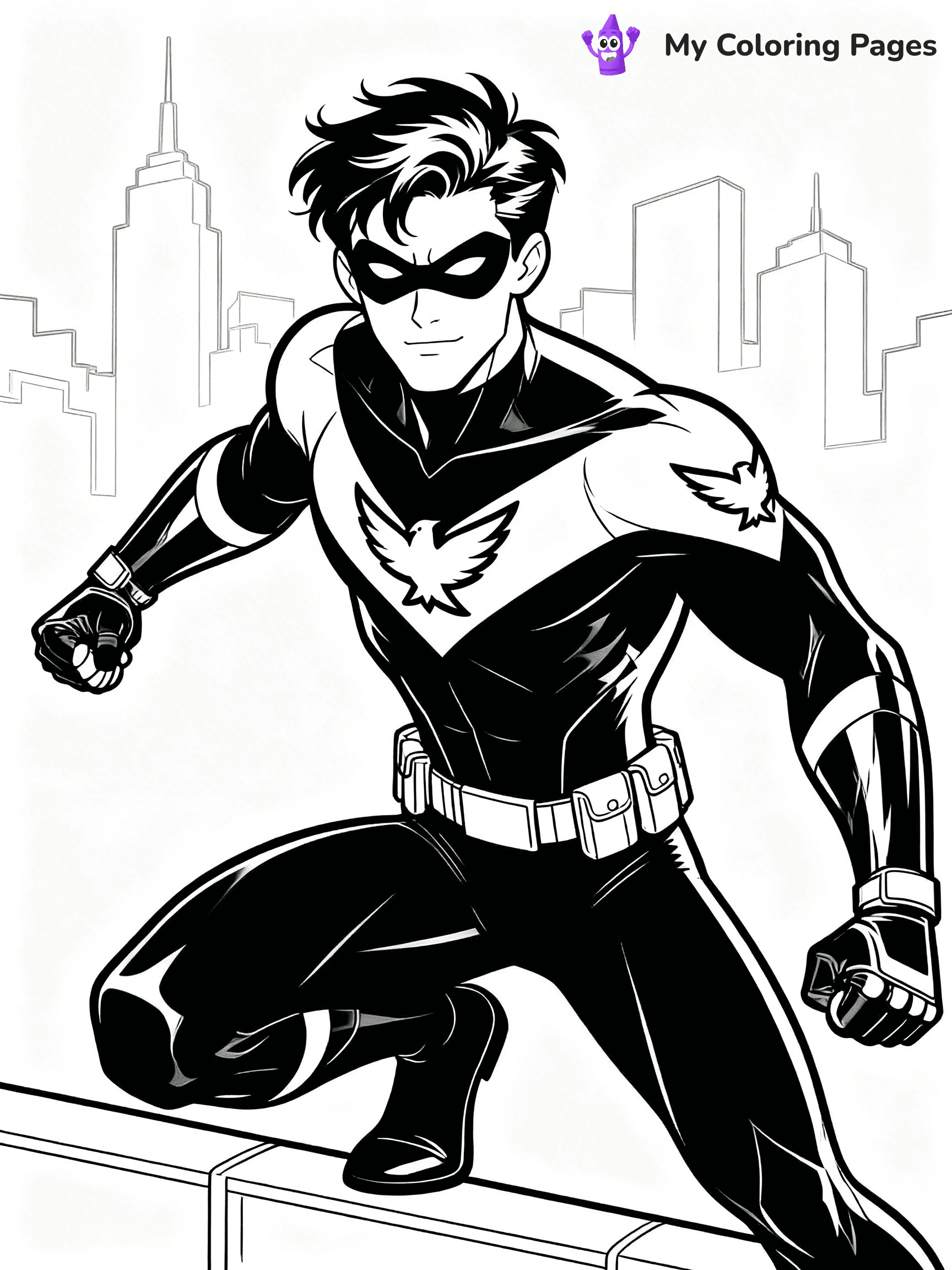 Nightwing Coloring Pages - 3