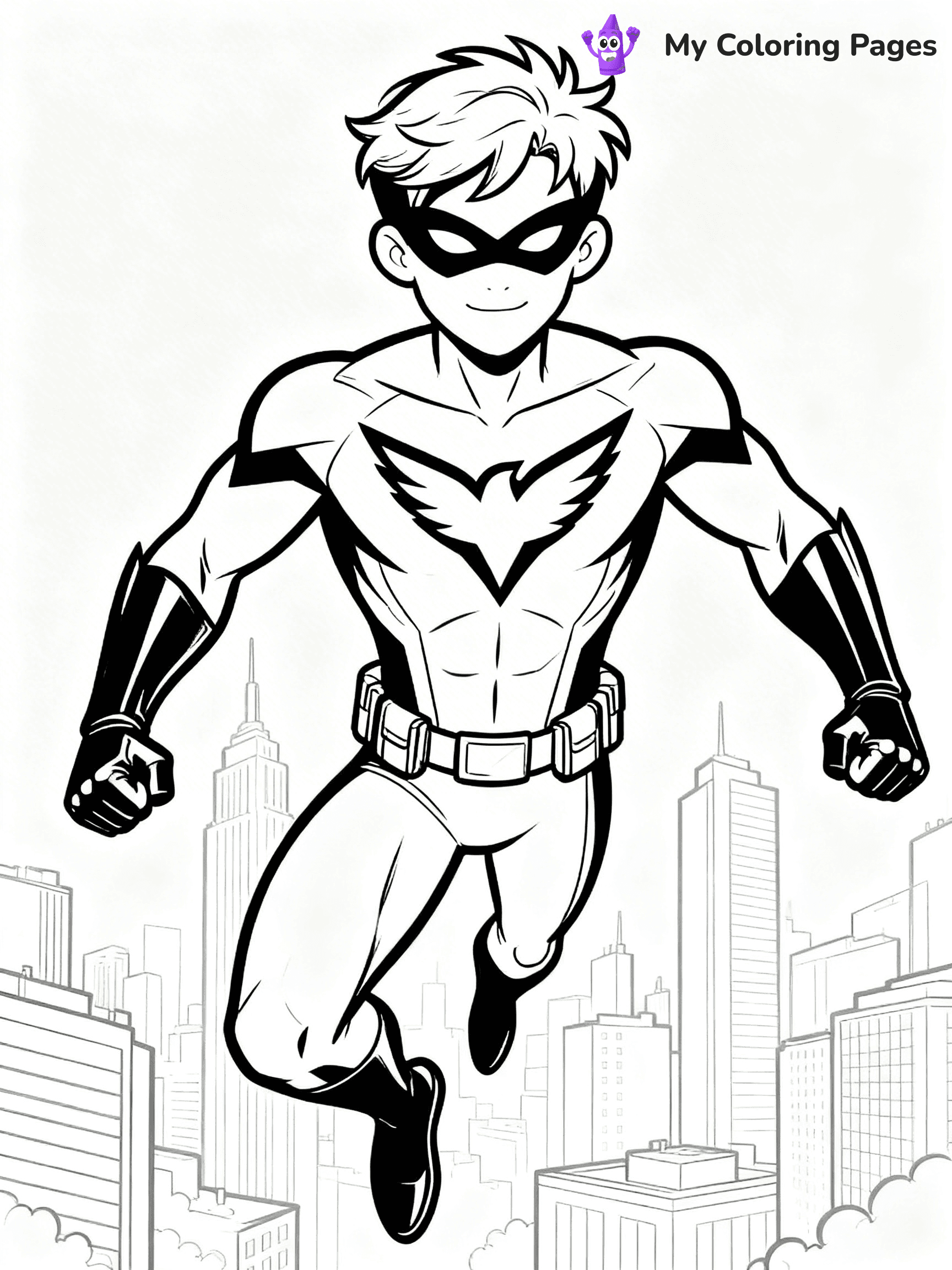 Nightwing Coloring Pages - 2